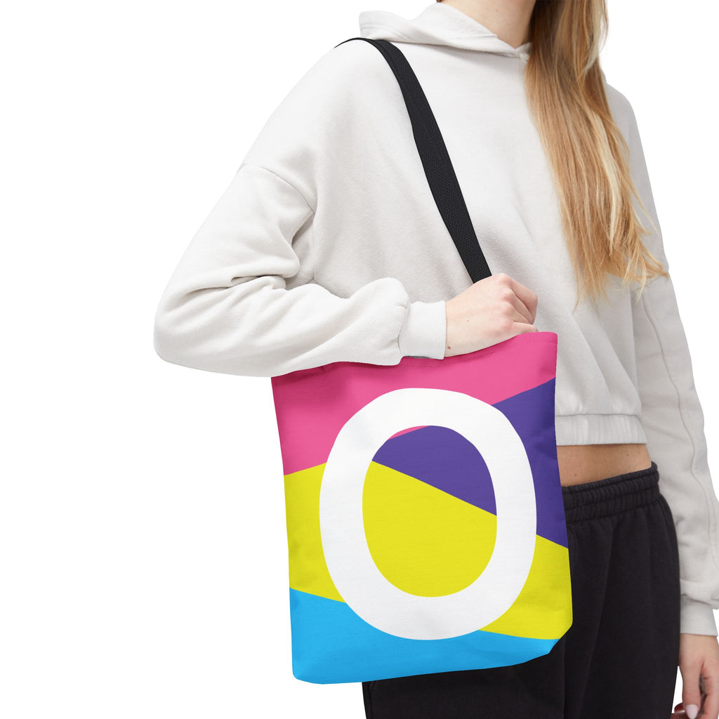 Monogram 'O' Colorblock Tote Bag — Personalized Initial O Shoulder Tote