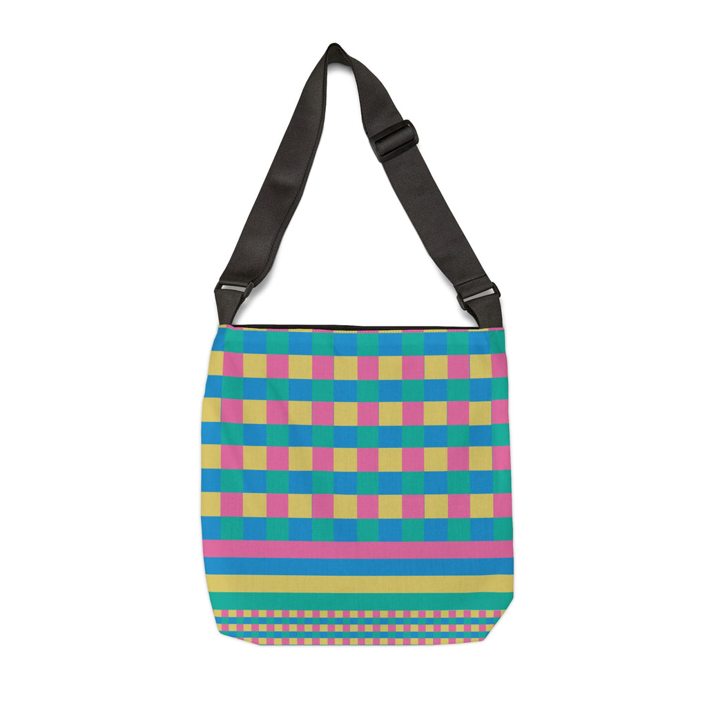 Colorblock Geometric Tote Bag