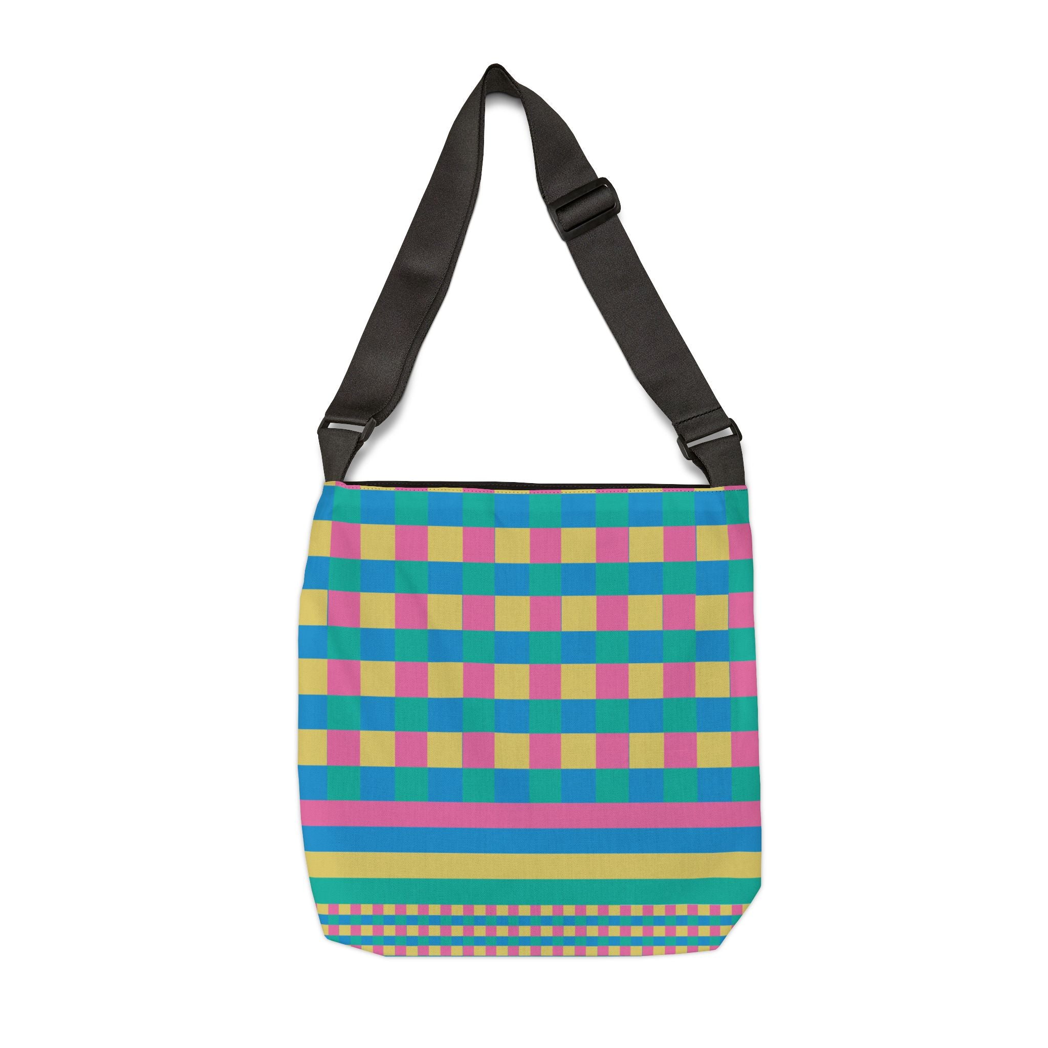 Colorblock Geometric Tote Bag