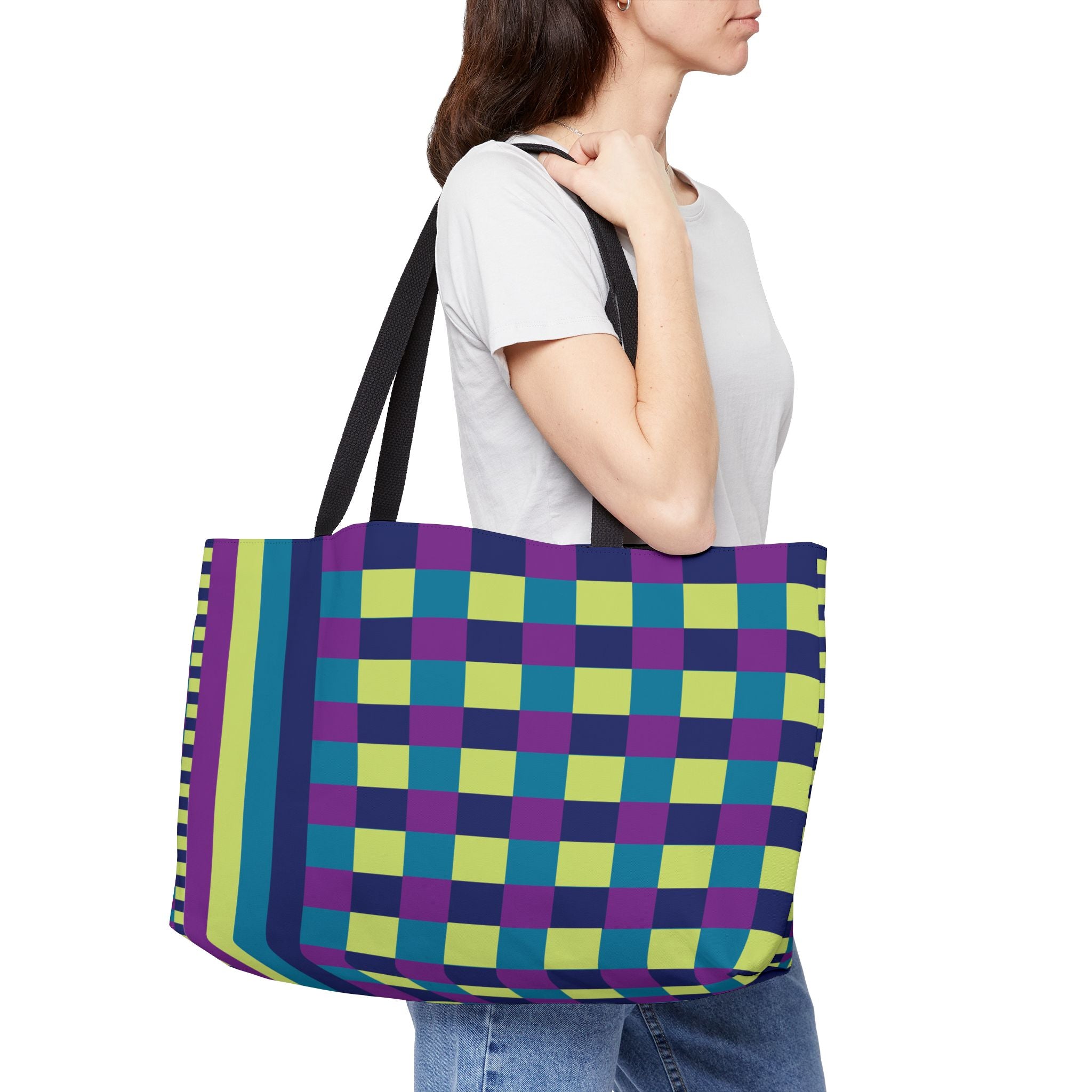 Colorblock Tote Bag