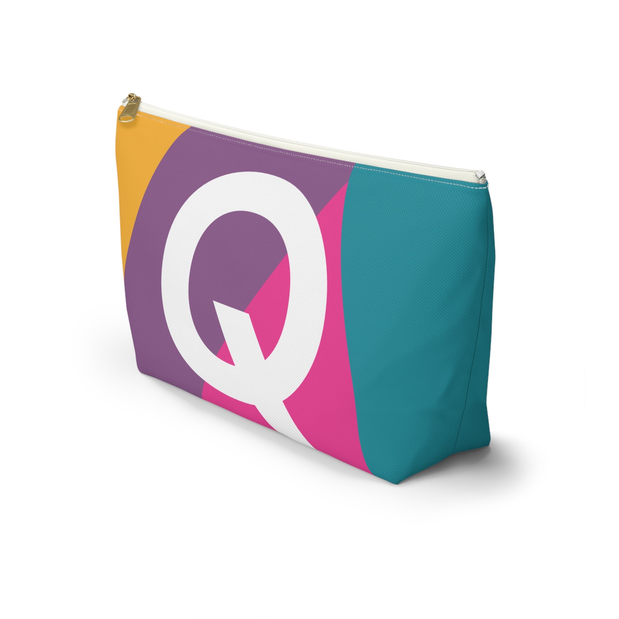 Colorblock Accessory Pouch — Monogram Q T-Bottom Cosmetic Bag