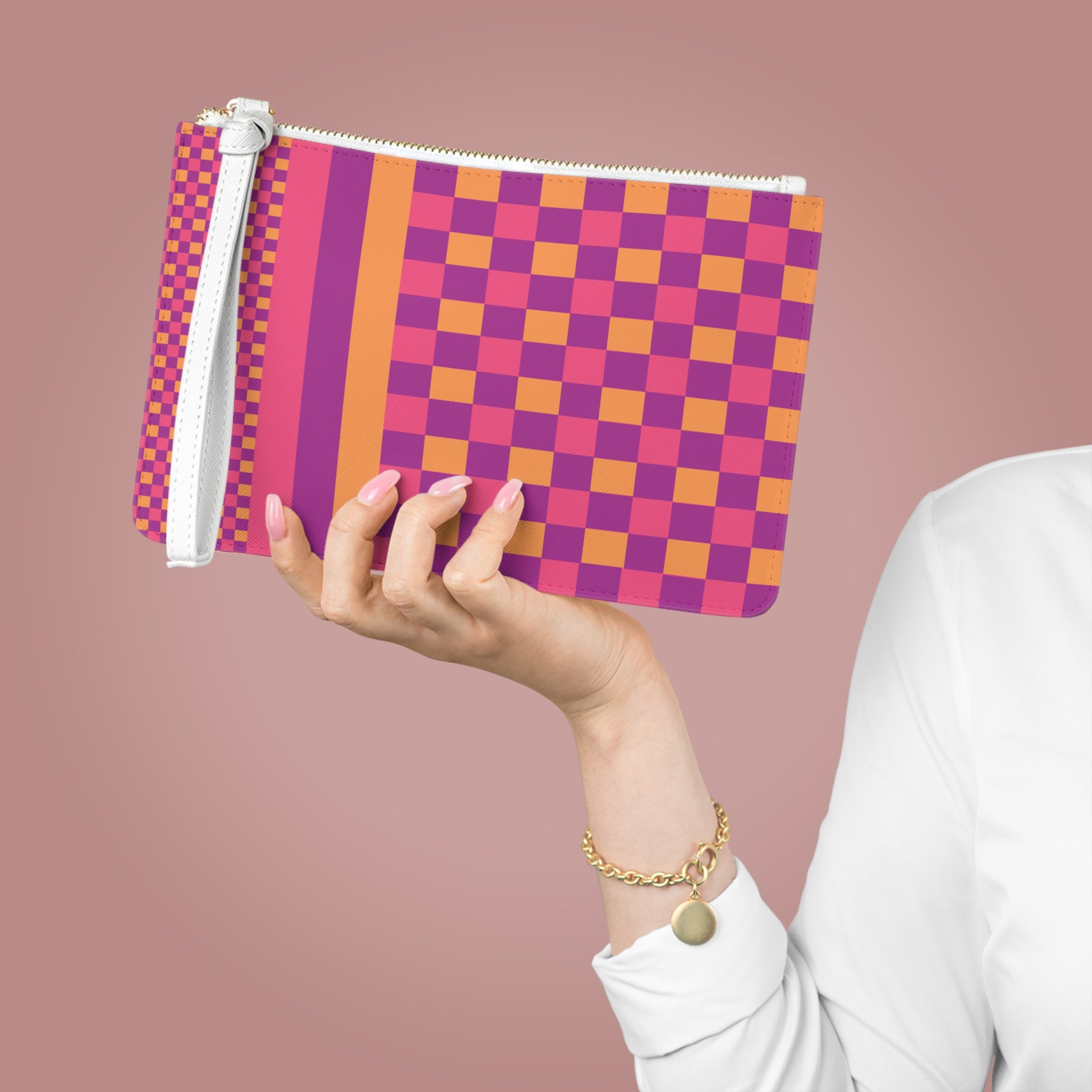 Colorblock Clutch Bag