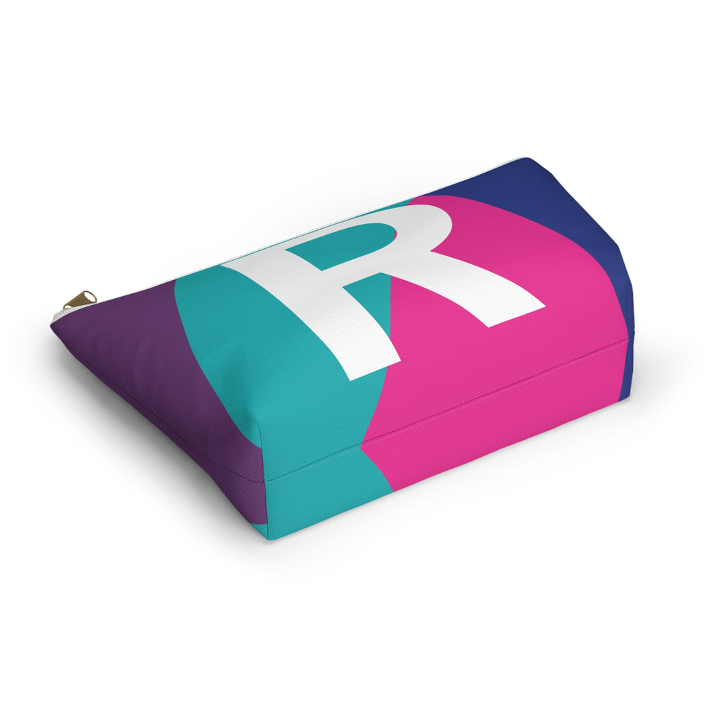 Colorblock Accessory Pouch — Monogram R T-Bottom Cosmetic Bag