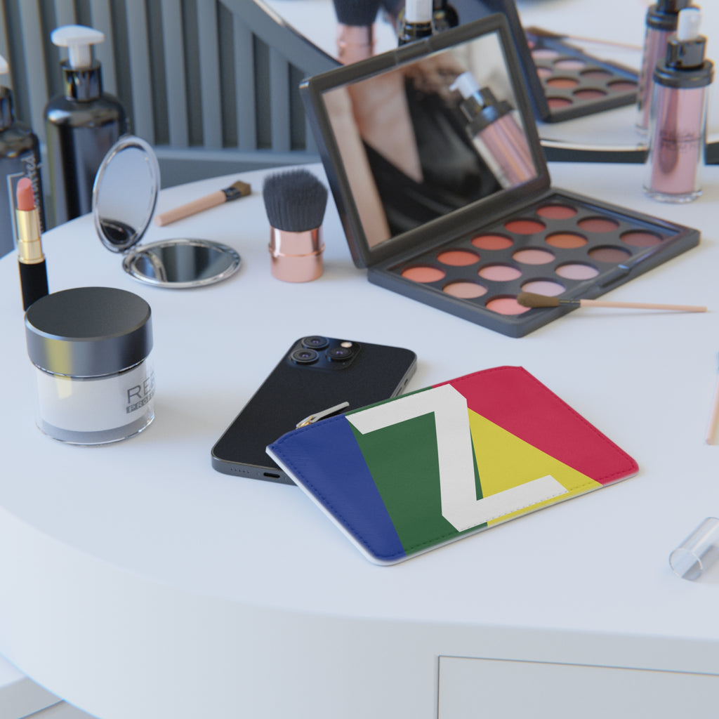 Initial Z Mini Clutch — Colorblock Monogram Wristlet Wallet