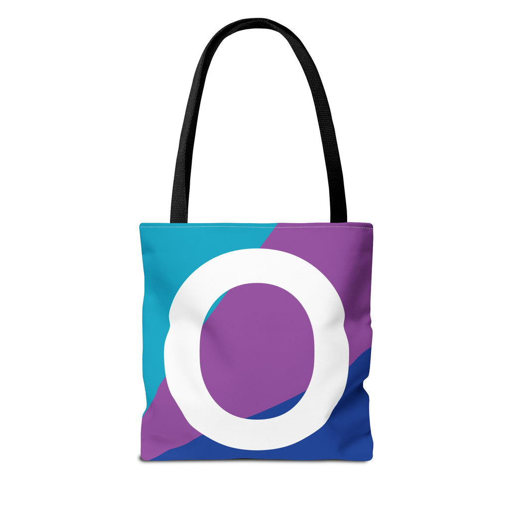 Monogram 'O' Colorblock Tote Bag — Personalized Initial O Shoulder Tote