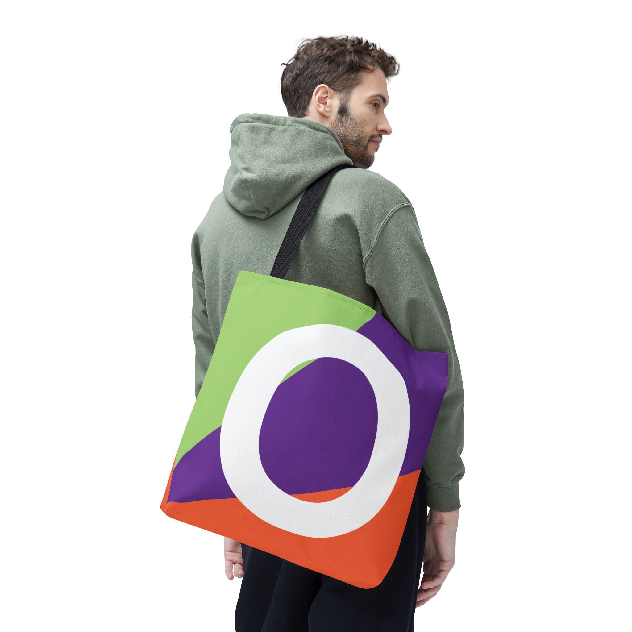 Monogram 'O' Colorblock Tote Bag — Personalized Initial O Shoulder Tote