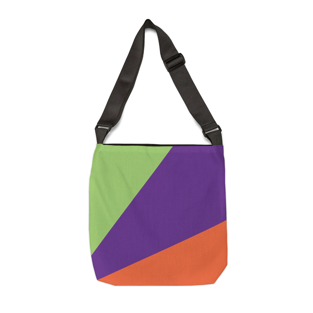 Colorblock Geometric Tote Bag — Adjustable Strap, Bright Abstract Pattern