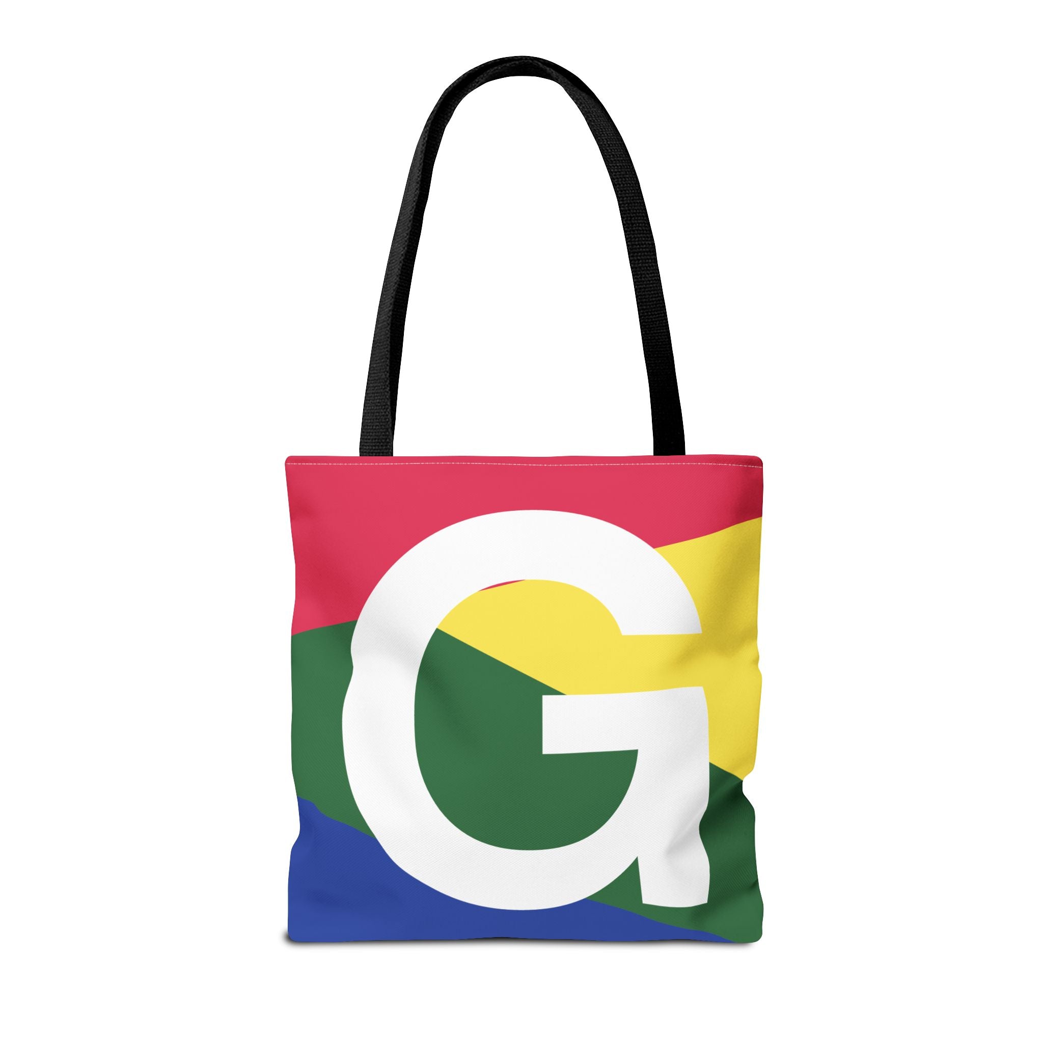 Monogram 'G' Colorblock Tote Bag — Personalized Initial G Shoulder Tote