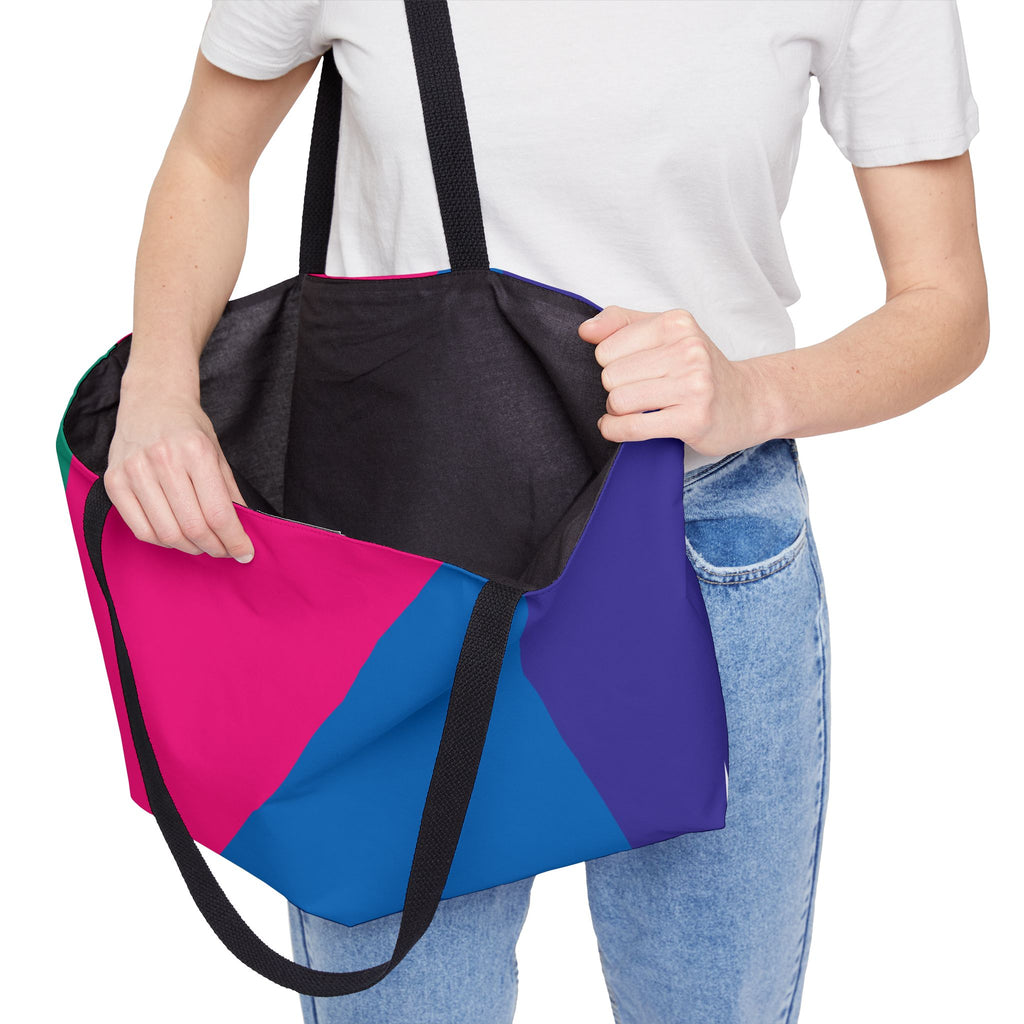 Colorblock Tote Bag