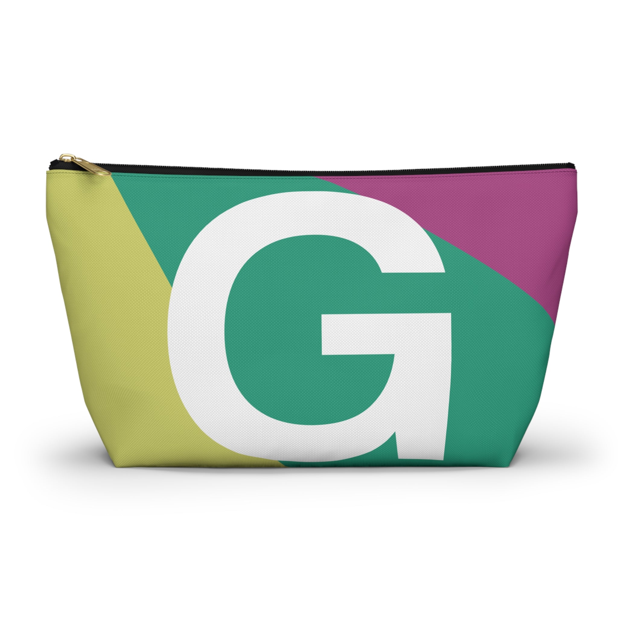 Initials Colorblock Accessory Pouch — Monogram G T-Bottom Cosmetic Bag