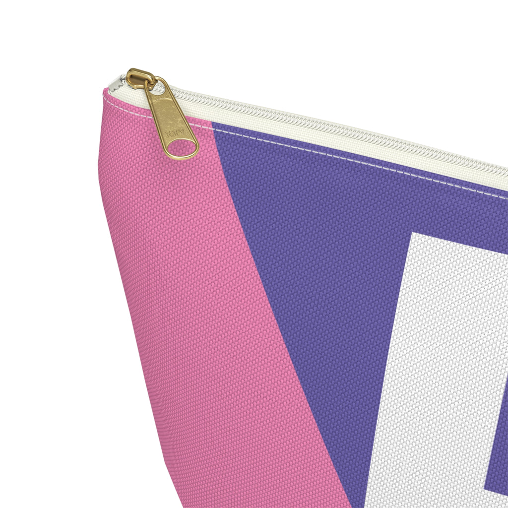 Initials Colorblock Accessory Pouch — Monogram E T-Bottom Cosmetic Bag