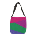 Colorblock Geometric Tote Bag — Adjustable Strap, Bright Abstract Pattern