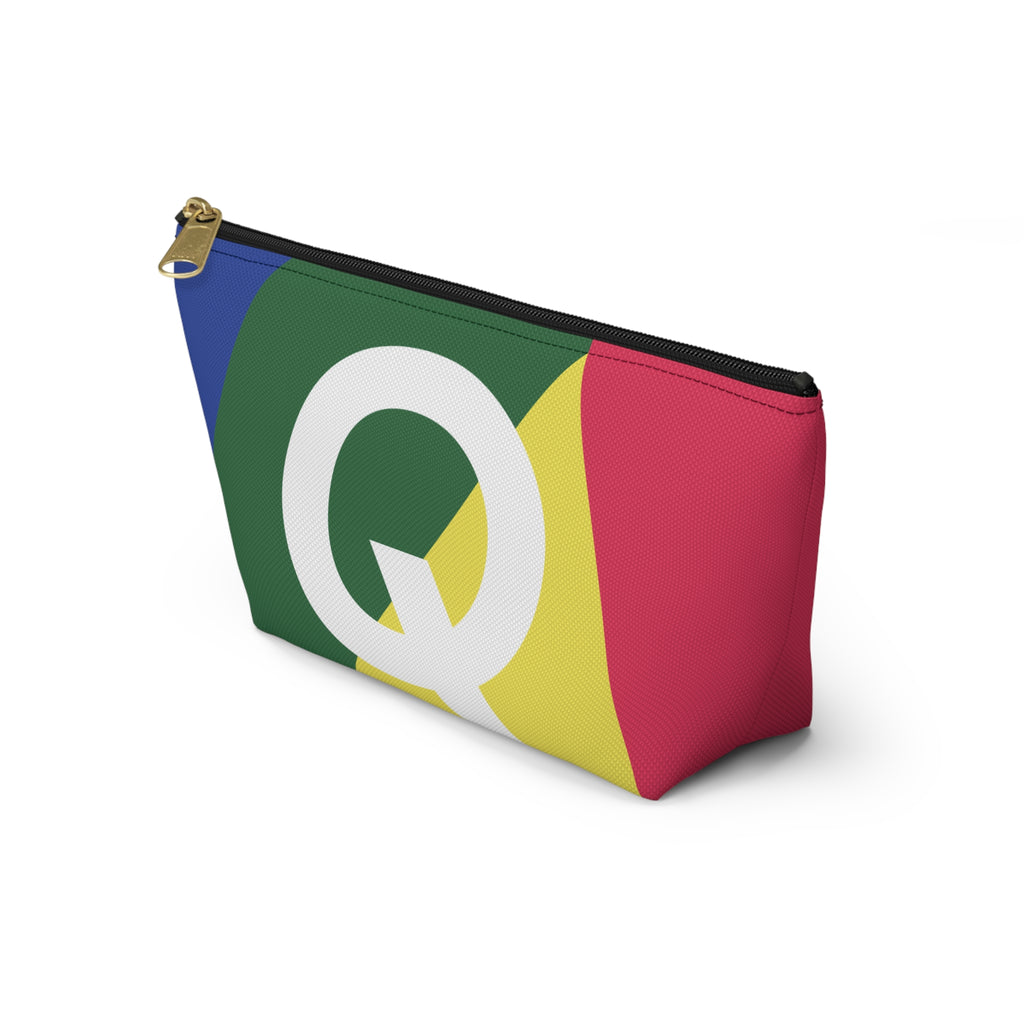 Colorblock Accessory Pouch — Monogram Q T-Bottom Cosmetic Bag