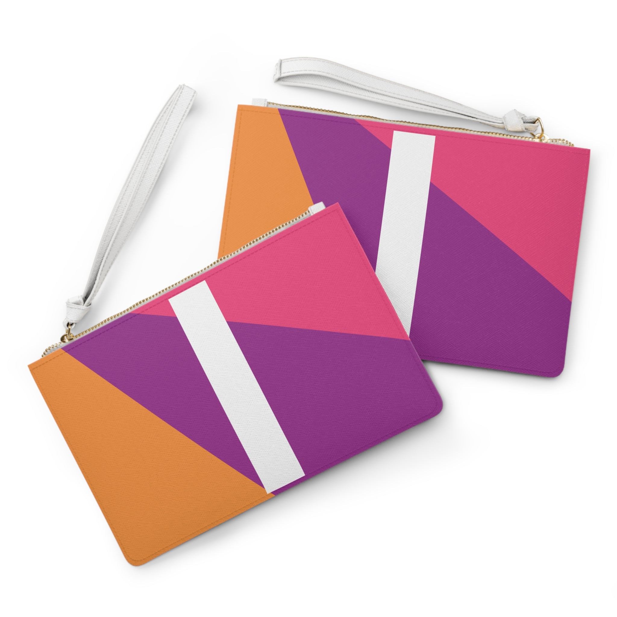 Monogram 'I' Colorblock Clutch Bag — Bold Geometric Wristlet for Everyday & Gifts