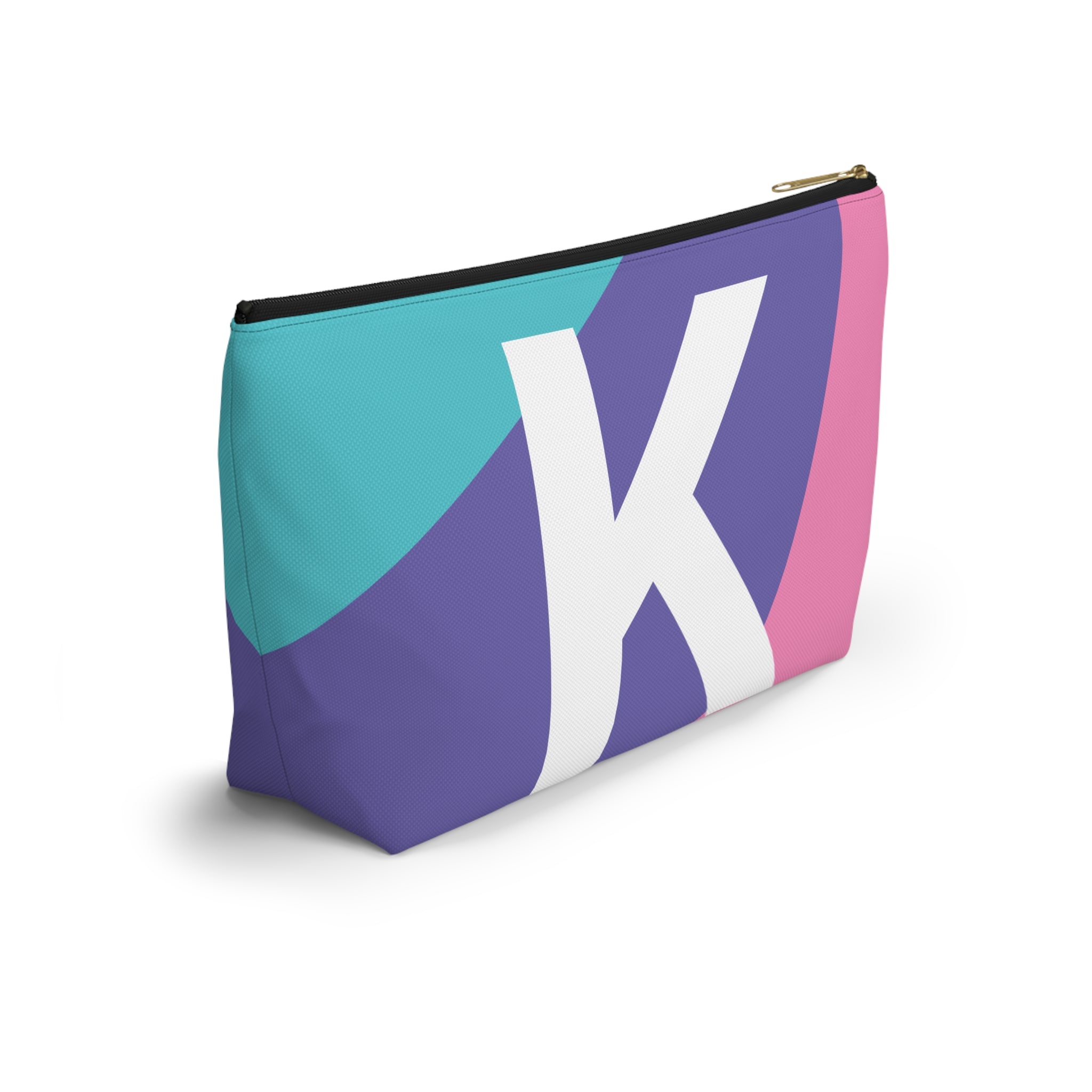 Colorblock Accessory Pouch — Monogram K T-Bottom Cosmetic Bag