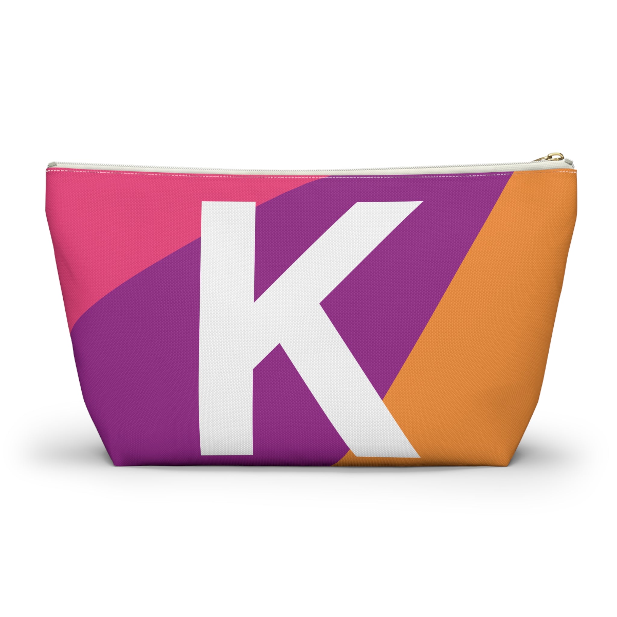 Colorblock Accessory Pouch — Monogram K T-Bottom Cosmetic Bag