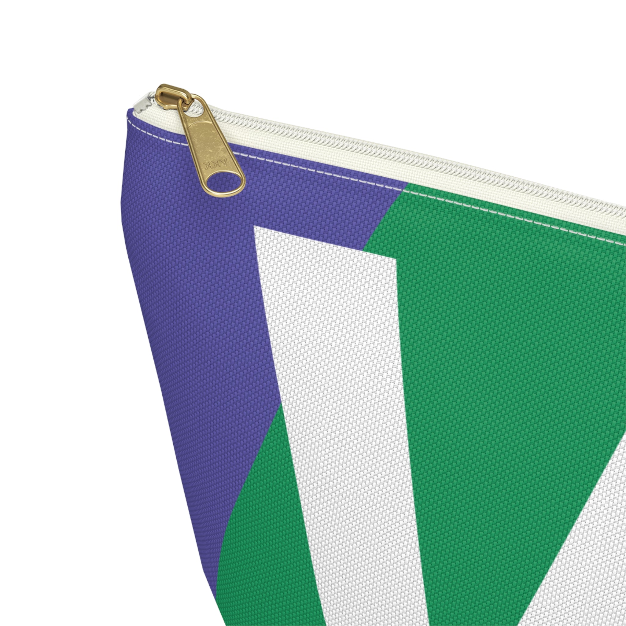 Initials Colorblock Accessory Pouch — Monogram W T-Bottom Cosmetic Bag