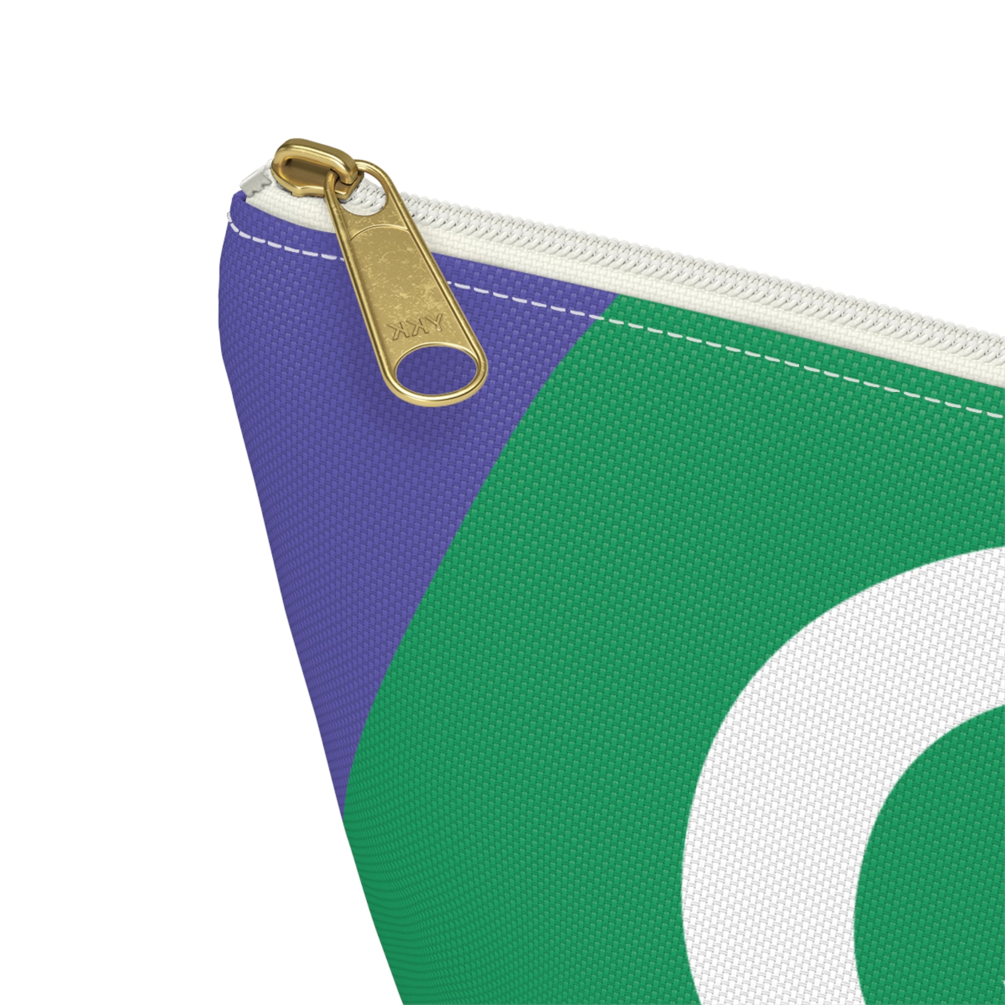 Initials Colorblock Accessory Pouch — Monogram Q T-Bottom Cosmetic Bag