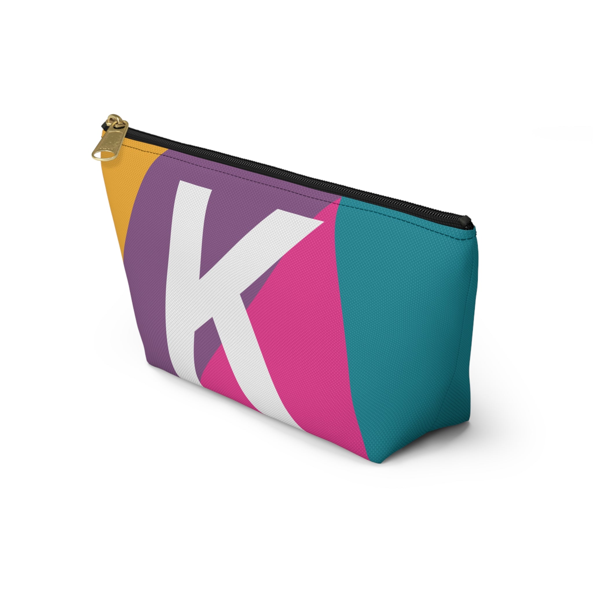 Colorblock Accessory Pouch — Monogram K T-Bottom Cosmetic Bag