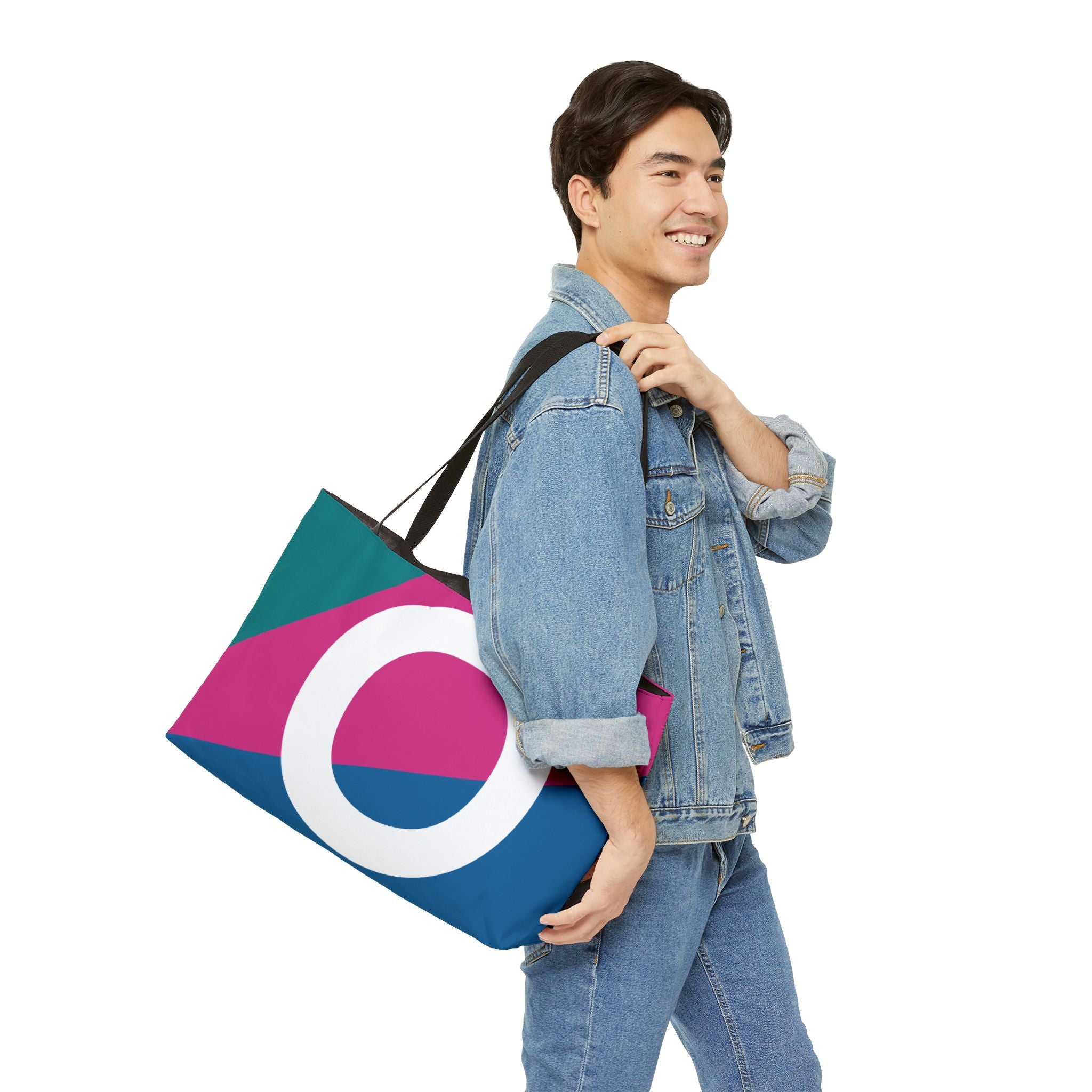 Personalized 'O' Colorblock Tote Bag — Monogram Weekender Tote