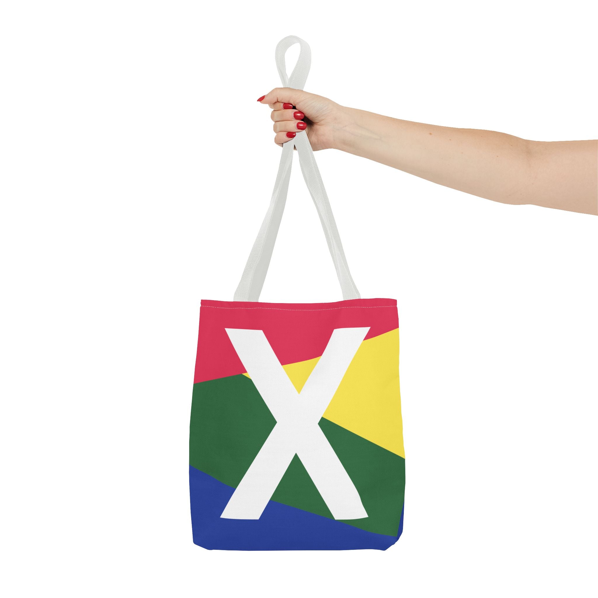 Monogram 'X' Colorblock Tote Bag — Personalized Initial X Shoulder Tote