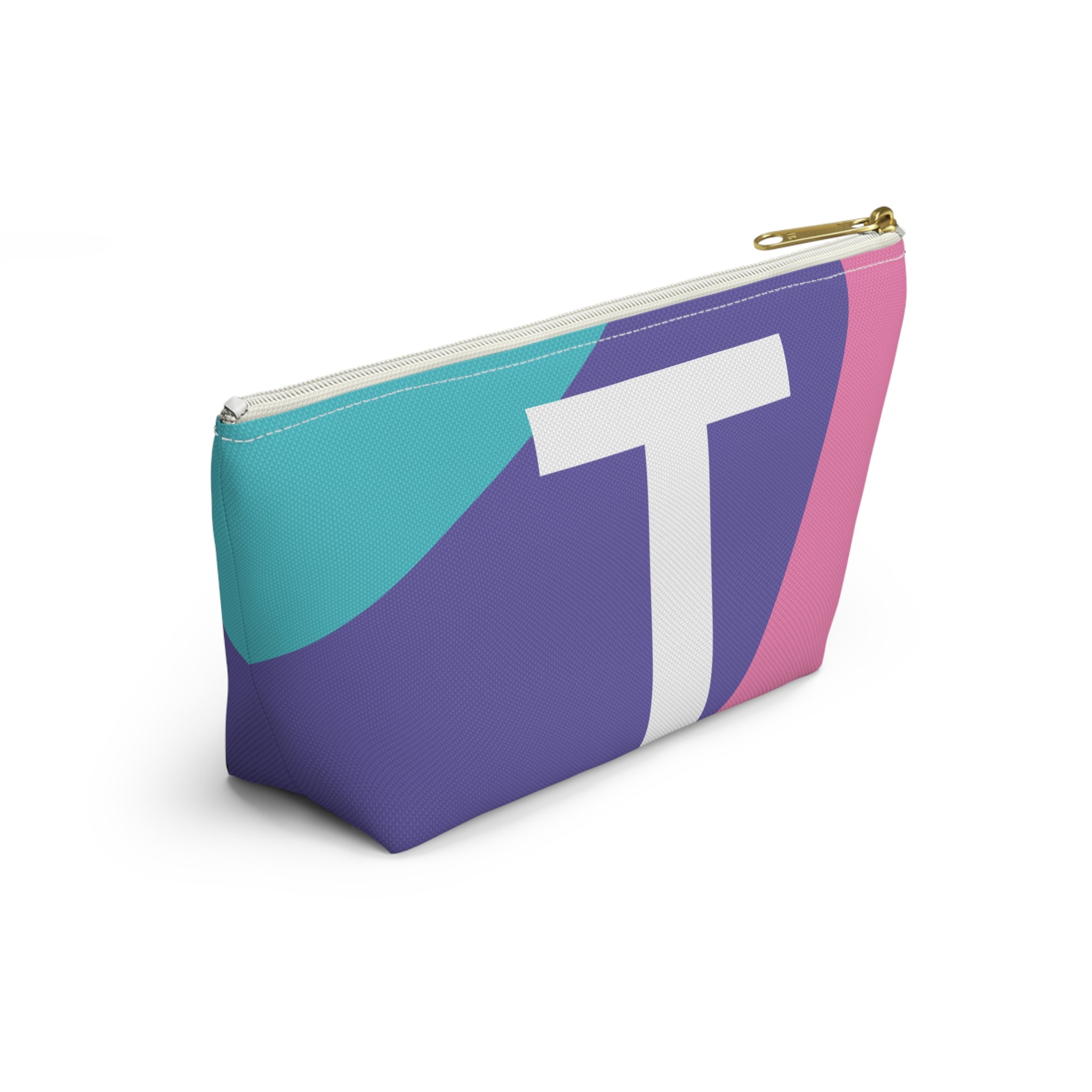 Colorblock Accessory Pouch — Monogram T T-Bottom Cosmetic Bag