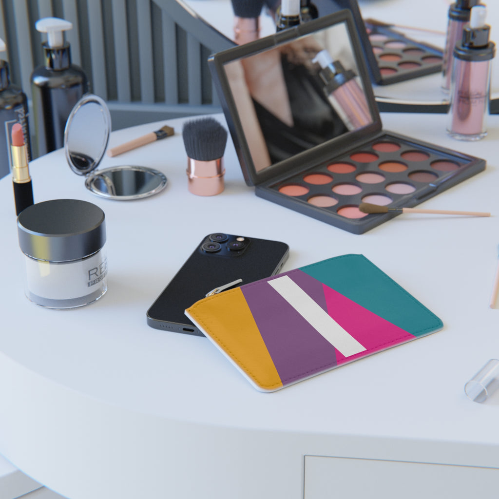 Initial I Mini Clutch — Colorblock Monogram Wristlet Wallet