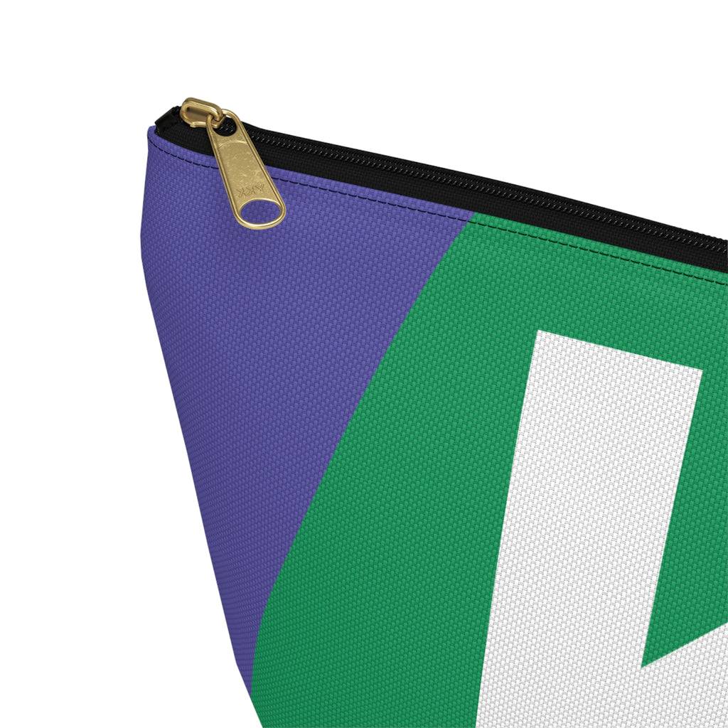 Initials Colorblock Accessory Pouch — Monogram K T-Bottom Cosmetic Bag