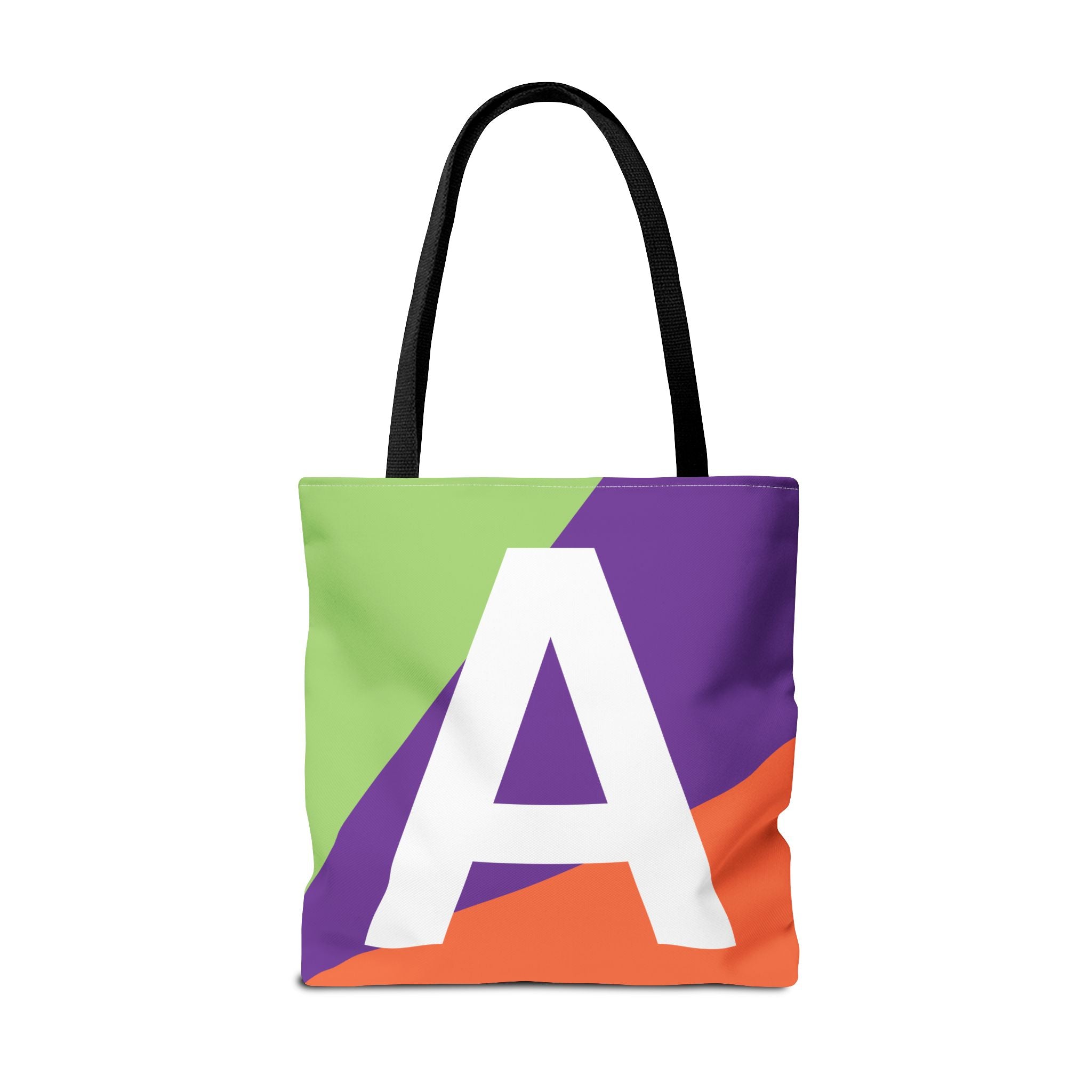 Monogram 'A' Colorblock Tote Bag — Personalized Initial A Shoulder Tote