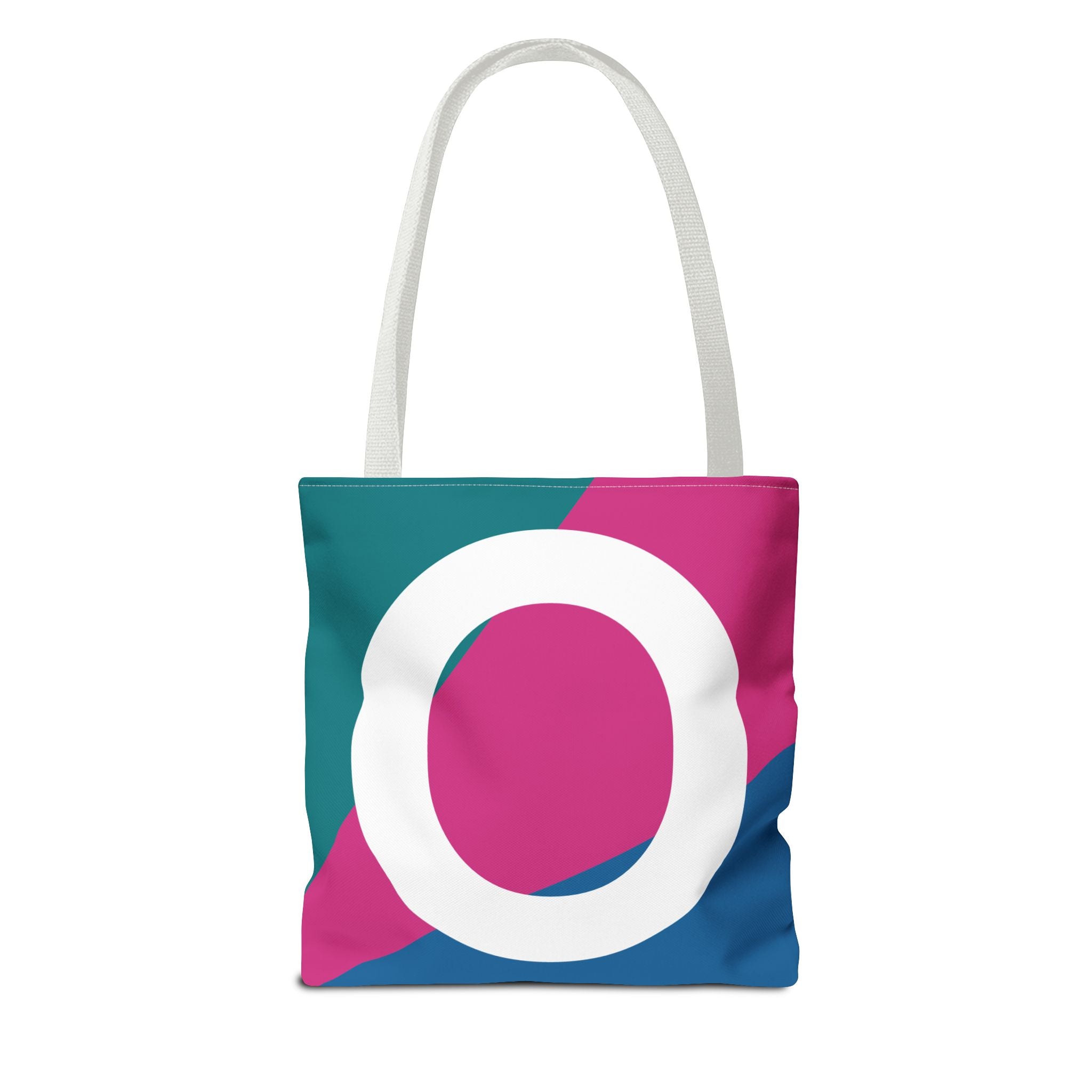 Monogram 'O' Colorblock Tote Bag — Personalized Initial O Shoulder Tote