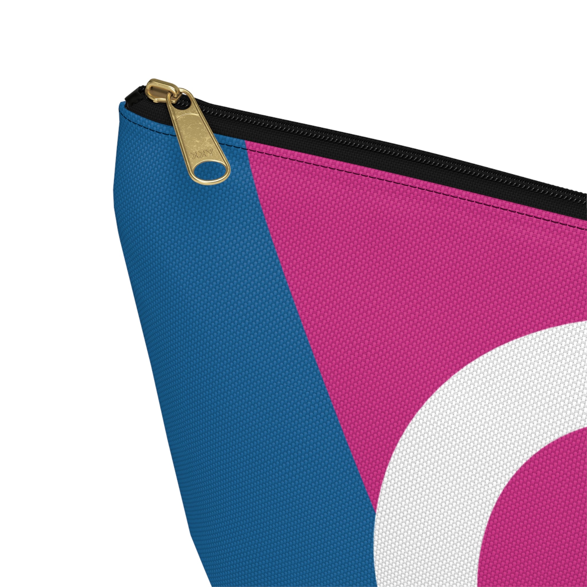 Initials Colorblock Accessory Pouch — Monogram Q T-Bottom Cosmetic Bag