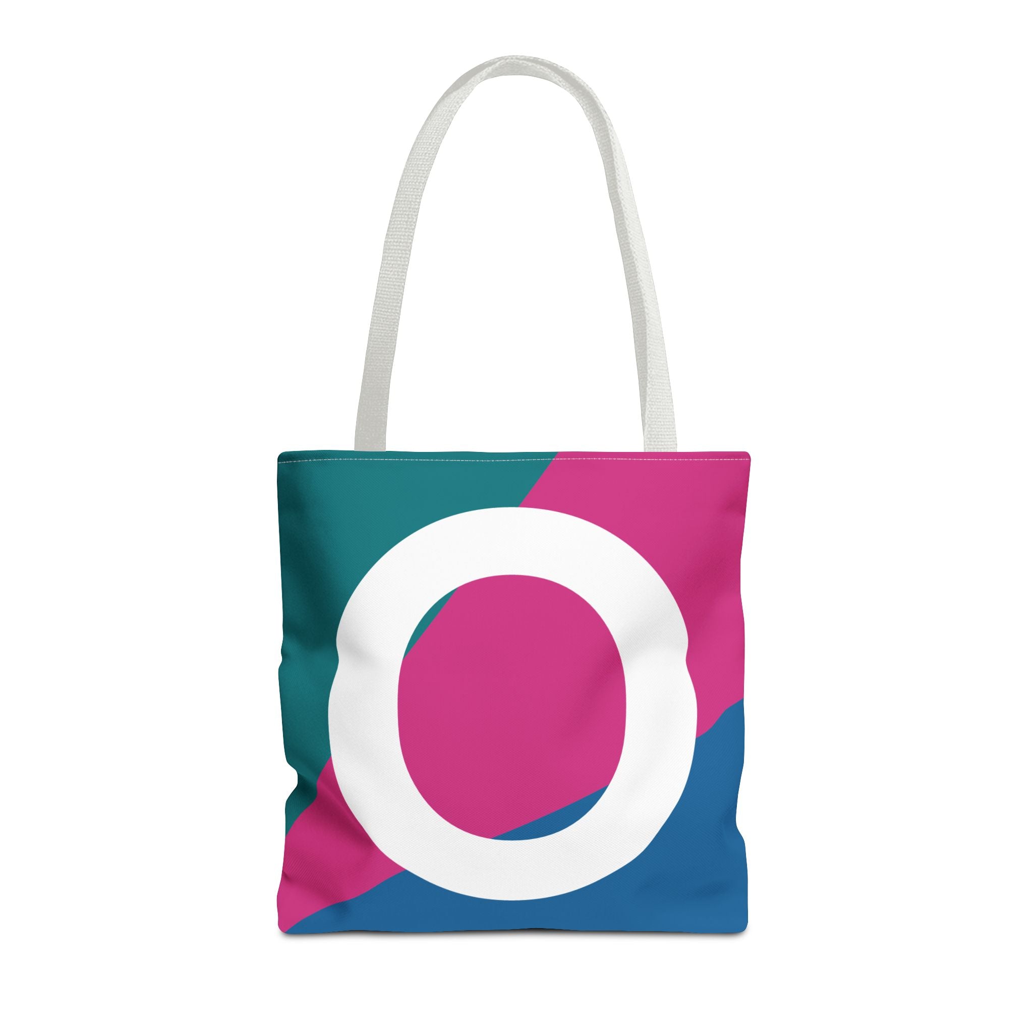 Monogram 'O' Colorblock Tote Bag — Personalized Initial O Shoulder Tote
