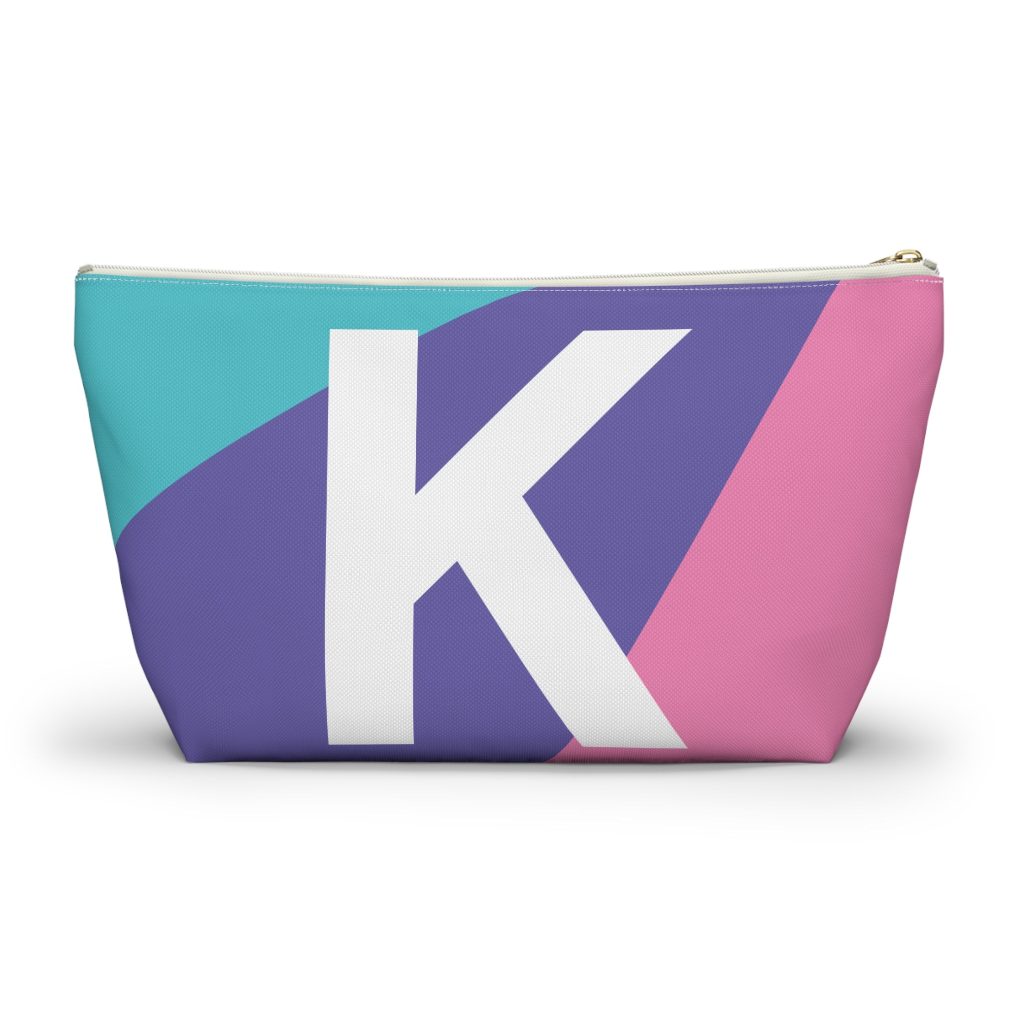 Colorblock Accessory Pouch — Monogram K T-Bottom Cosmetic Bag