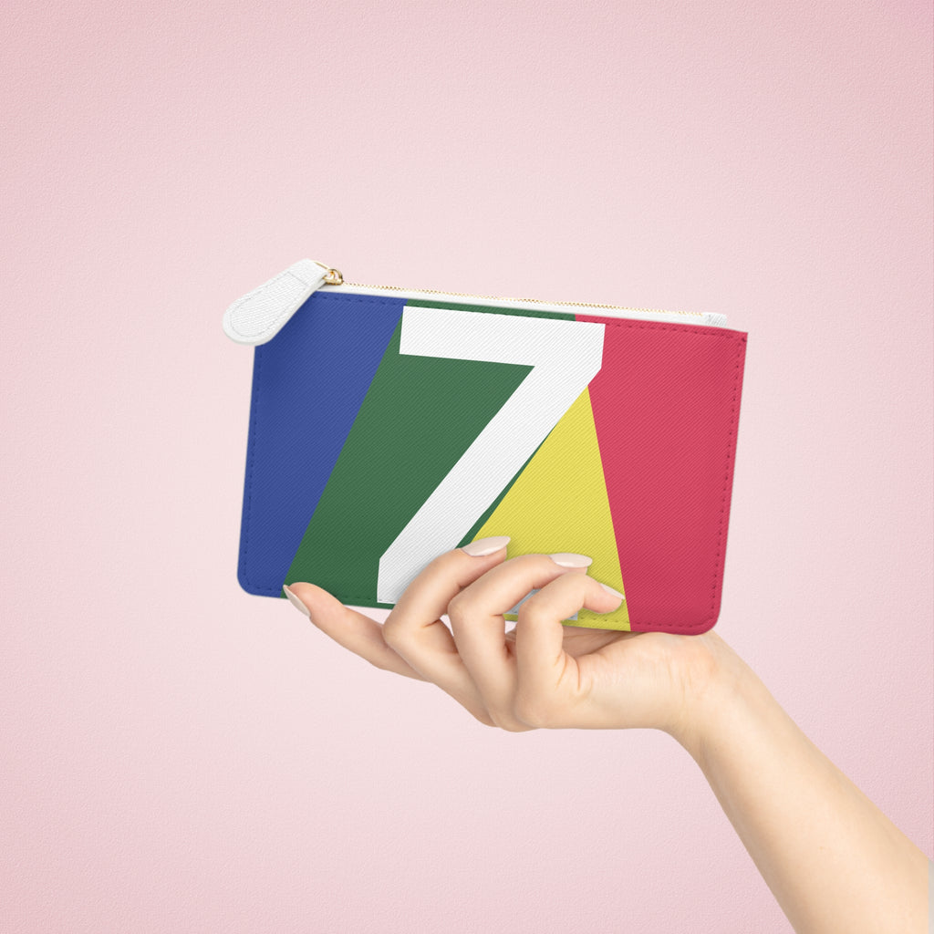 Initial Z Mini Clutch — Colorblock Monogram Wristlet Wallet