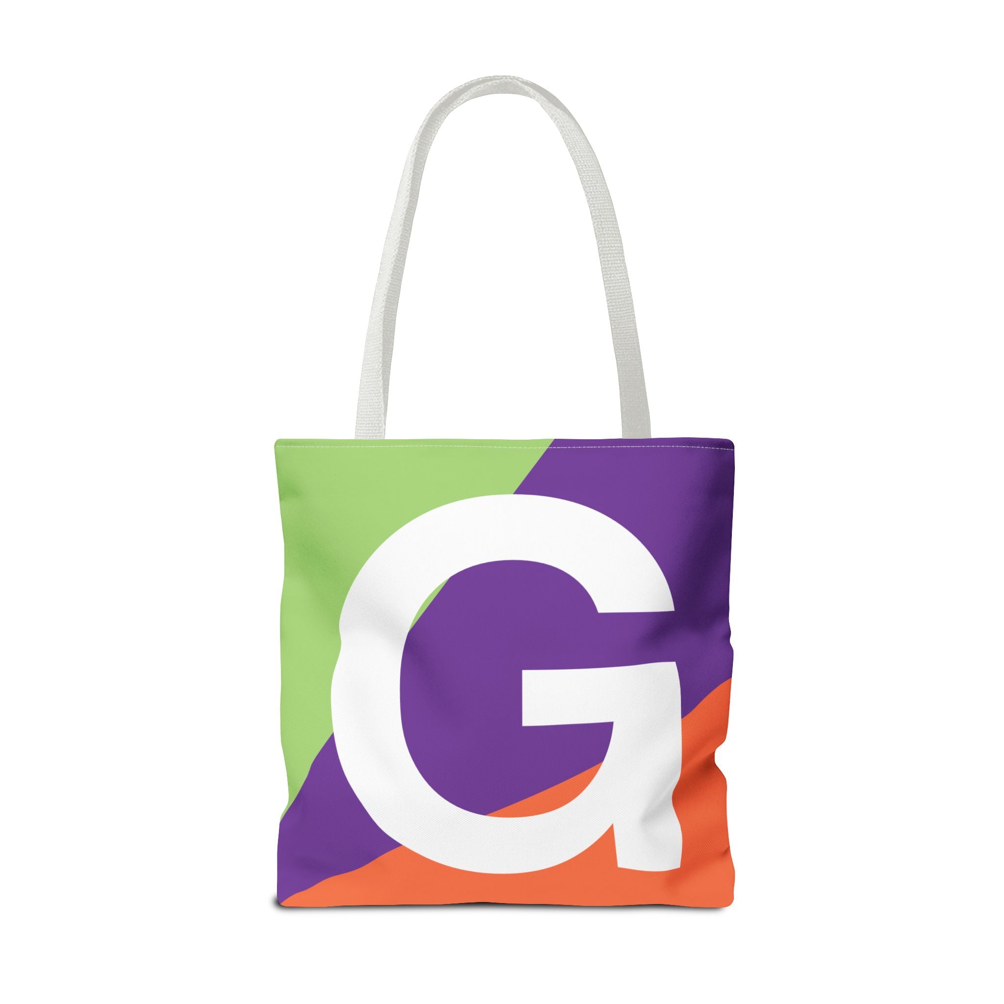 Monogram 'G' Colorblock Tote Bag — Personalized Initial G Shoulder Tote