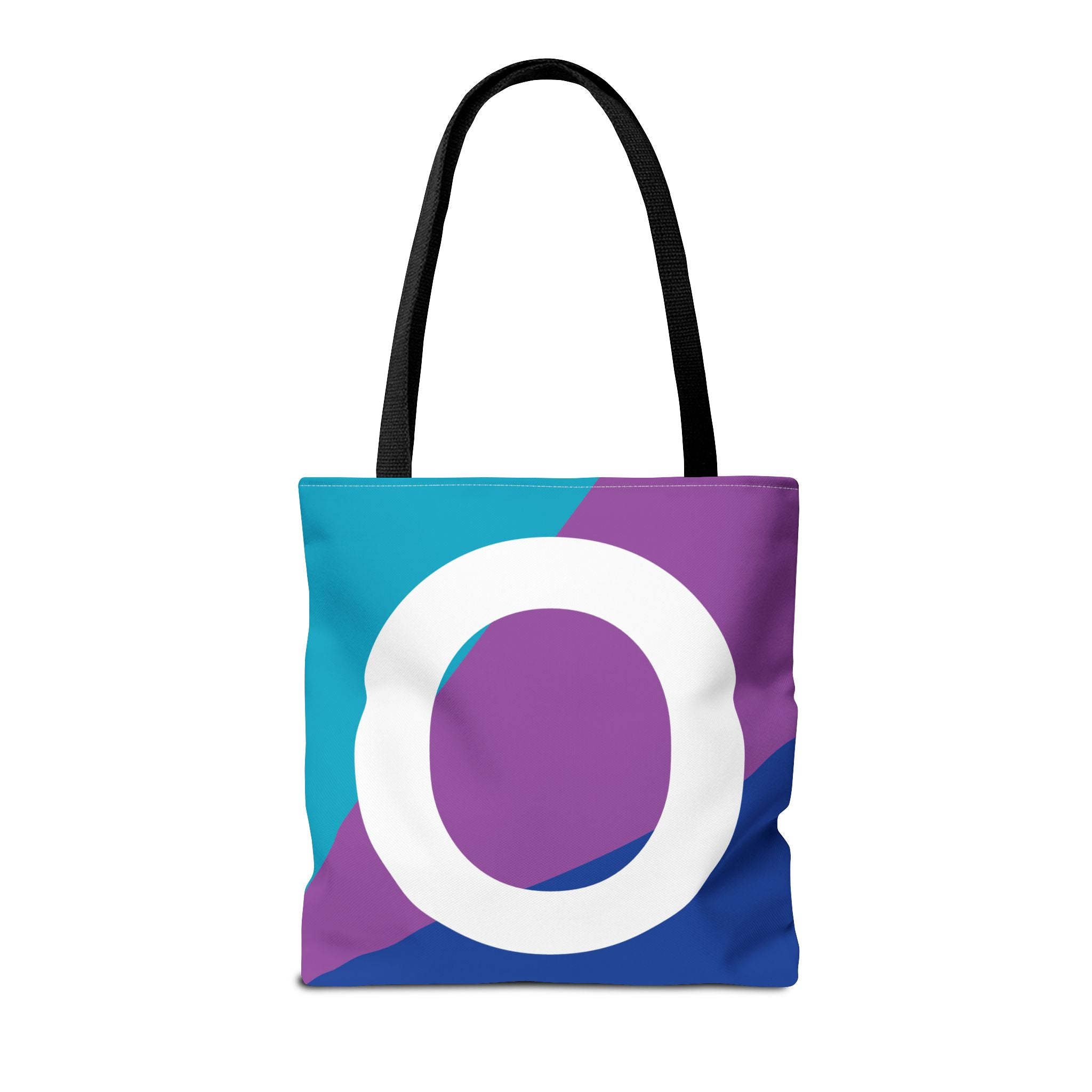 Monogram 'O' Colorblock Tote Bag — Personalized Initial O Shoulder Tote