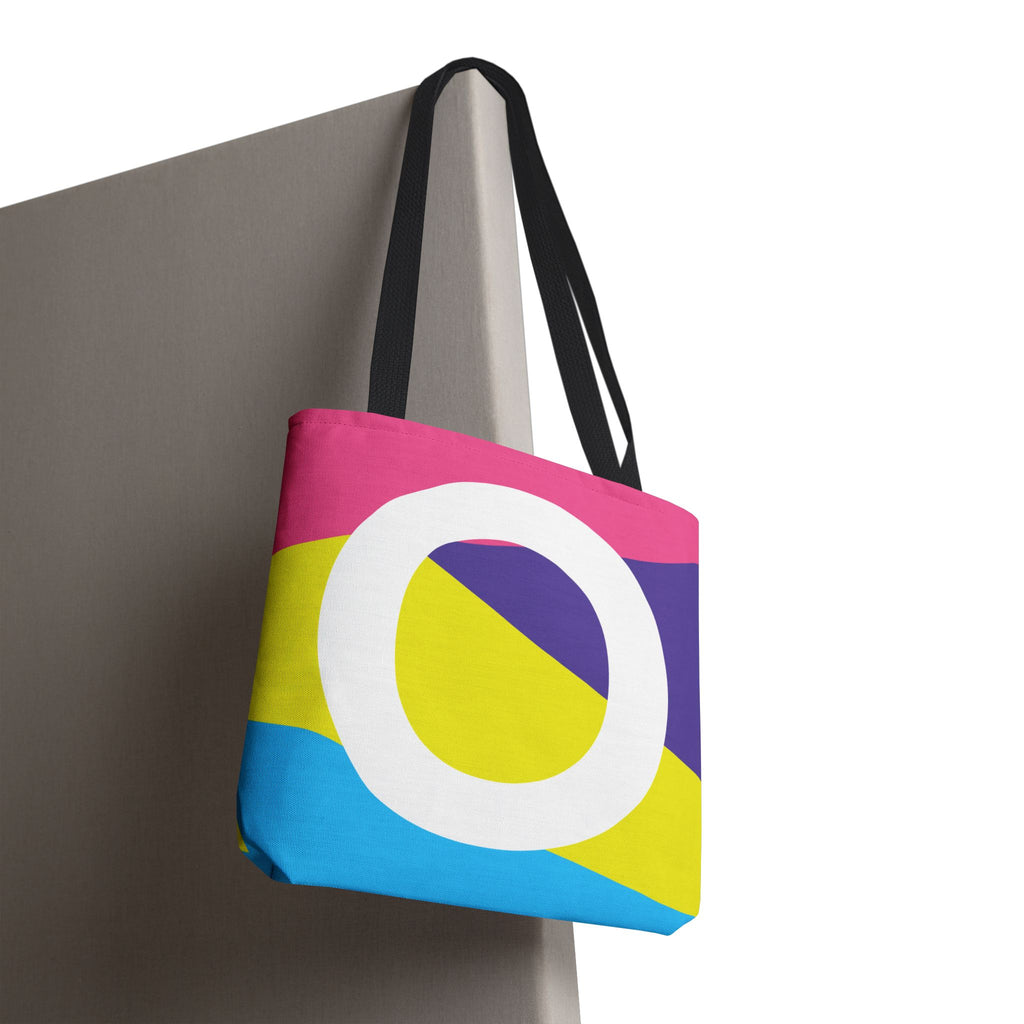Monogram 'O' Colorblock Tote Bag — Personalized Initial O Shoulder Tote