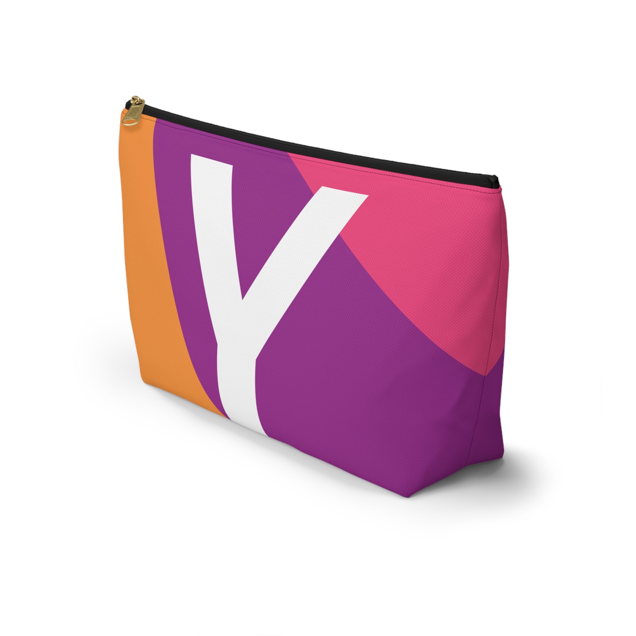 Colorblock Accessory Pouch — Monogram Y T-Bottom Cosmetic Bag