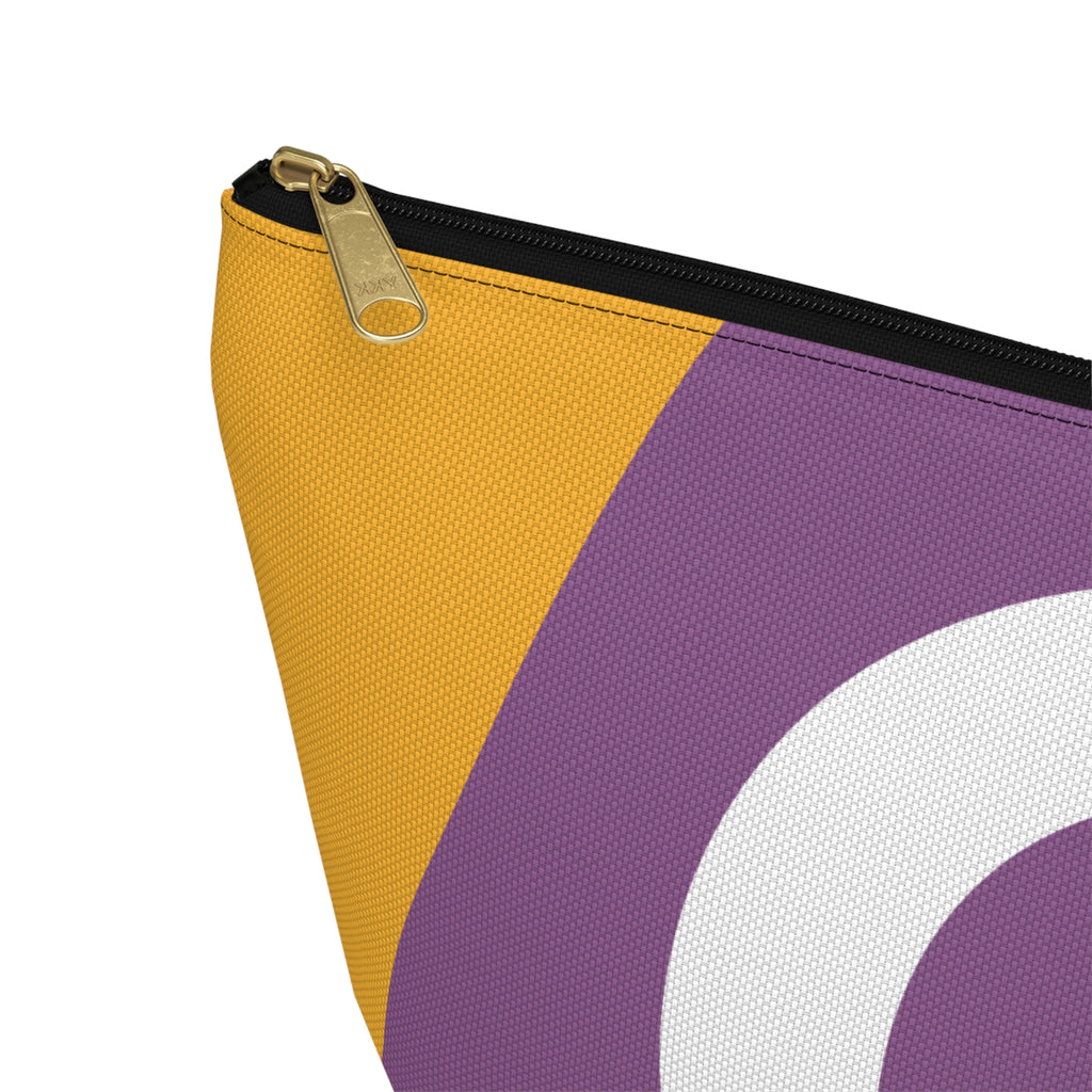 Initials Colorblock Accessory Pouch — Monogram C T-Bottom Cosmetic Bag