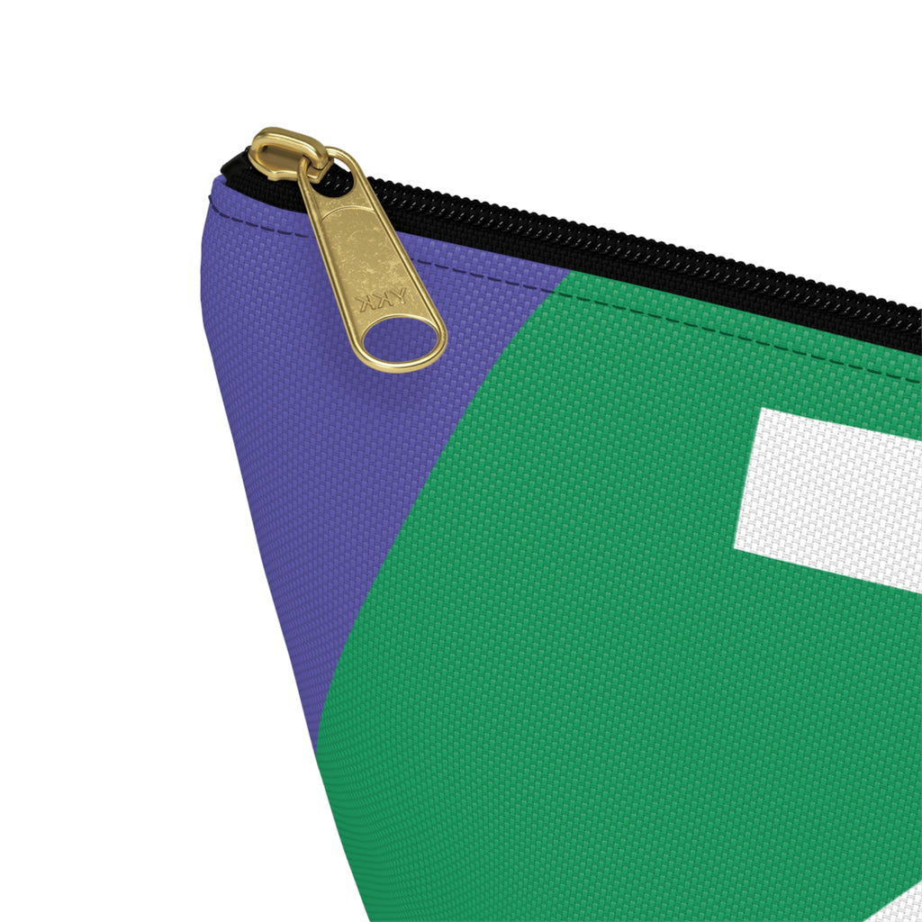 Initials Colorblock Accessory Pouch — Monogram Z T-Bottom Cosmetic Bag