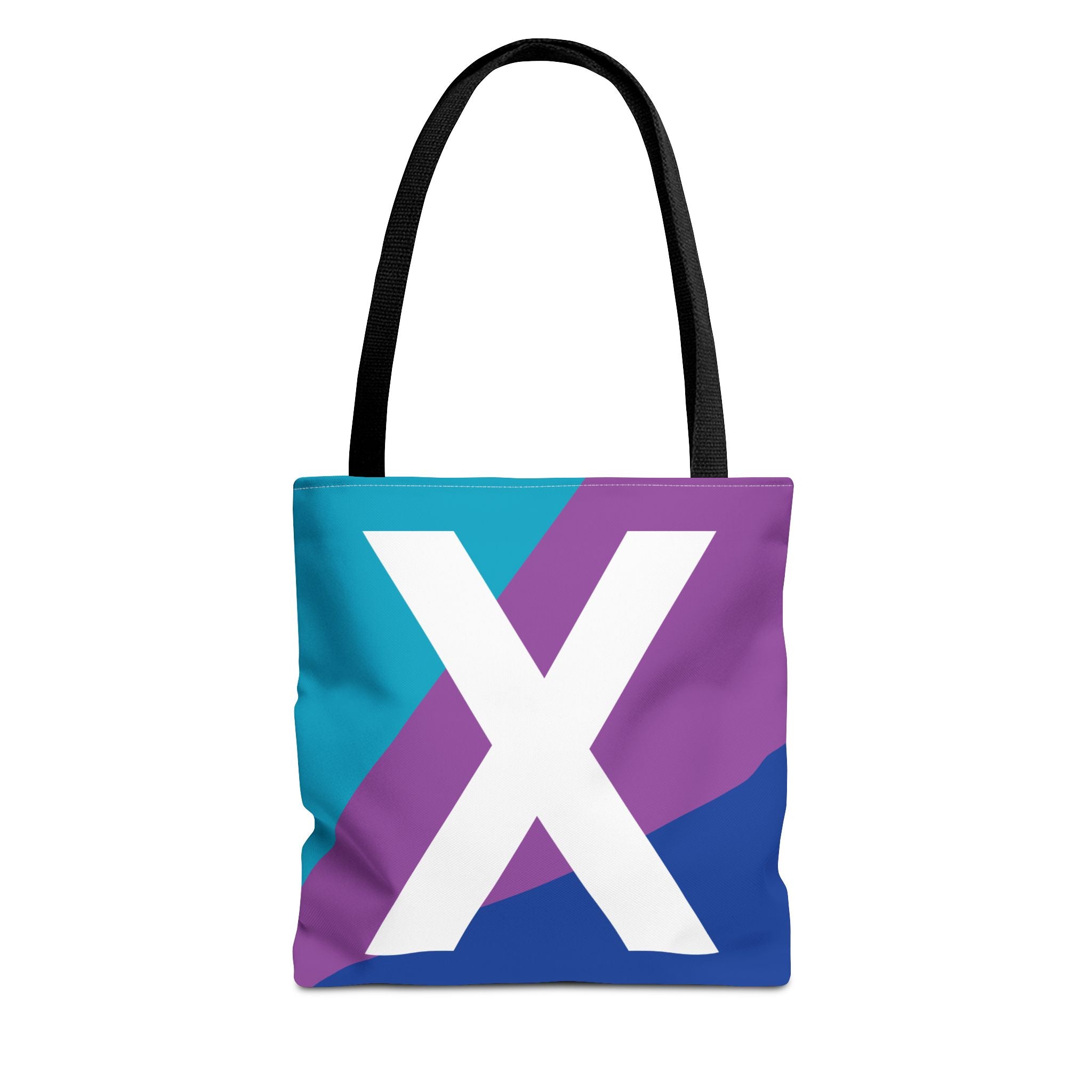 Monogram 'X' Colorblock Tote Bag — Personalized Initial X Shoulder Tote
