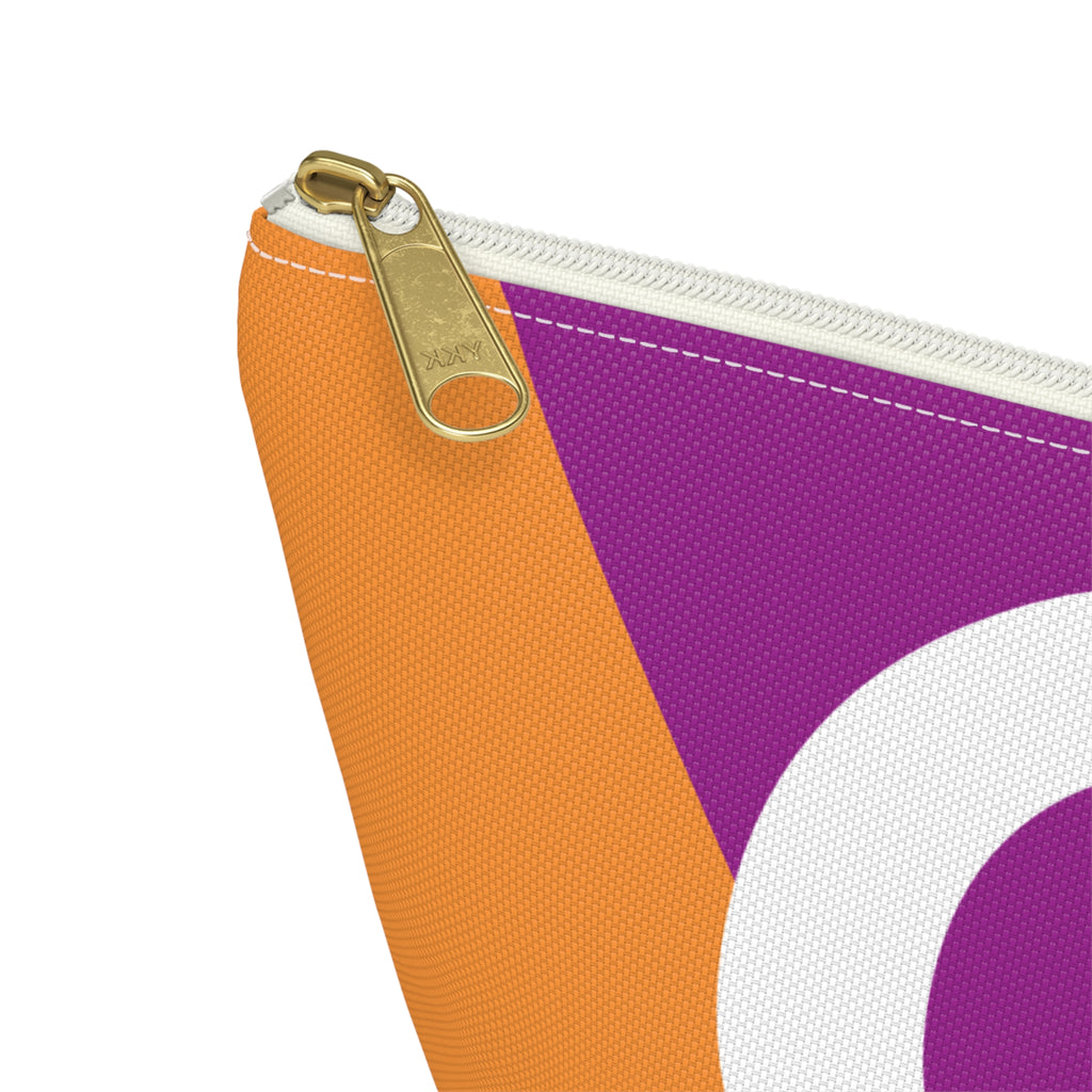 Initials Colorblock Accessory Pouch — Monogram C T-Bottom Cosmetic Bag