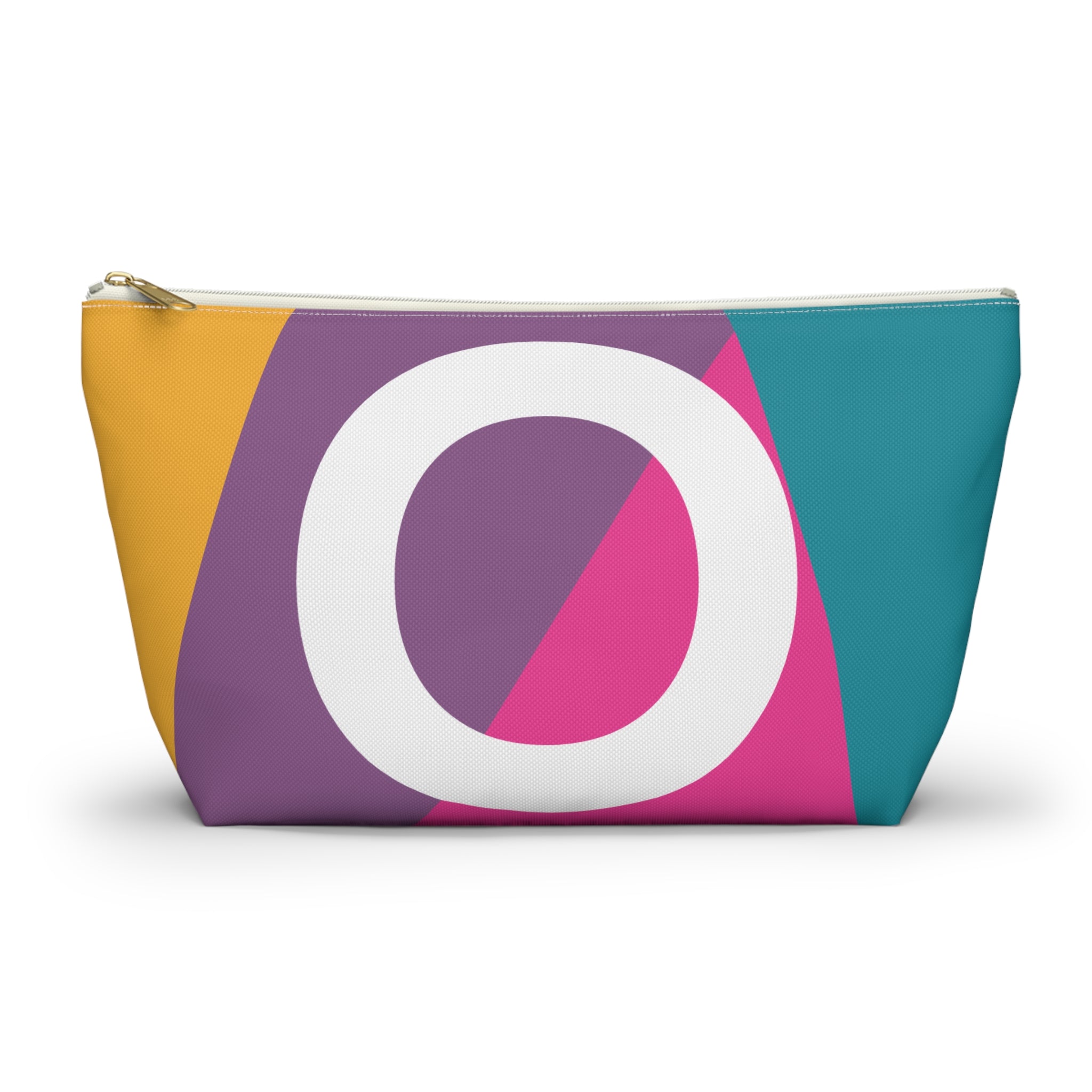 Initials Colorblock Accessory Pouch — Monogram O T-Bottom Cosmetic Bag