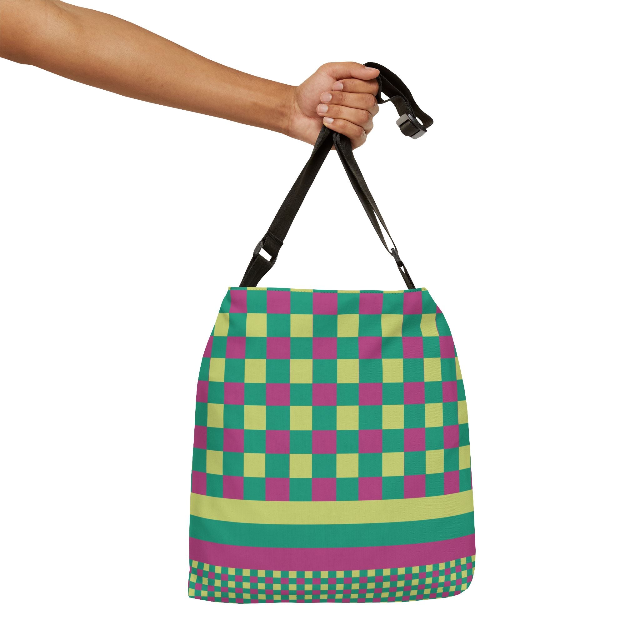 Colorblock Geometric Tote Bag
