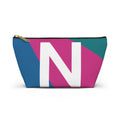 Initials Colorblock Accessory Pouch — Monogram N T-Bottom Cosmetic Bag