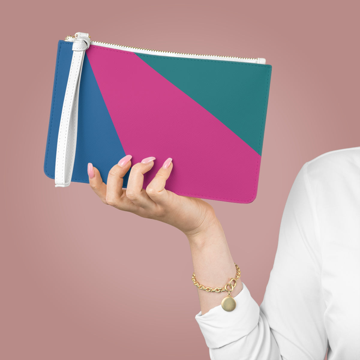 Retro Colorblock Clutch Bag | 80s & 90s Inspired