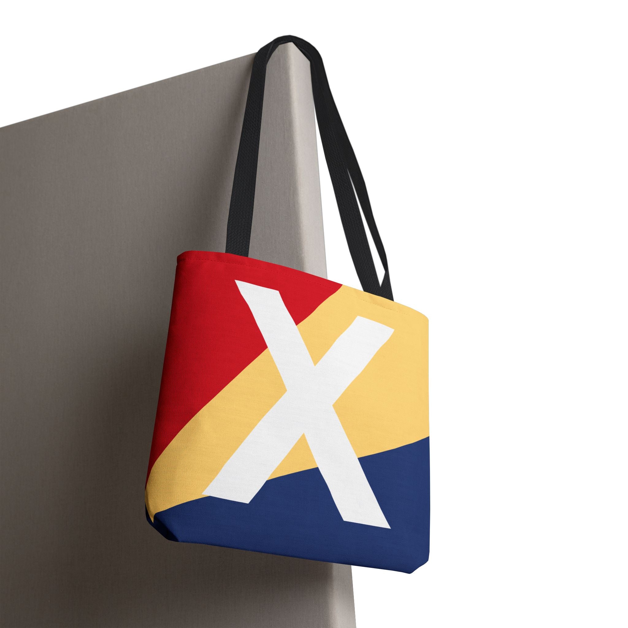 Monogram 'X' Colorblock Tote Bag — Personalized Initial X Shoulder Tote