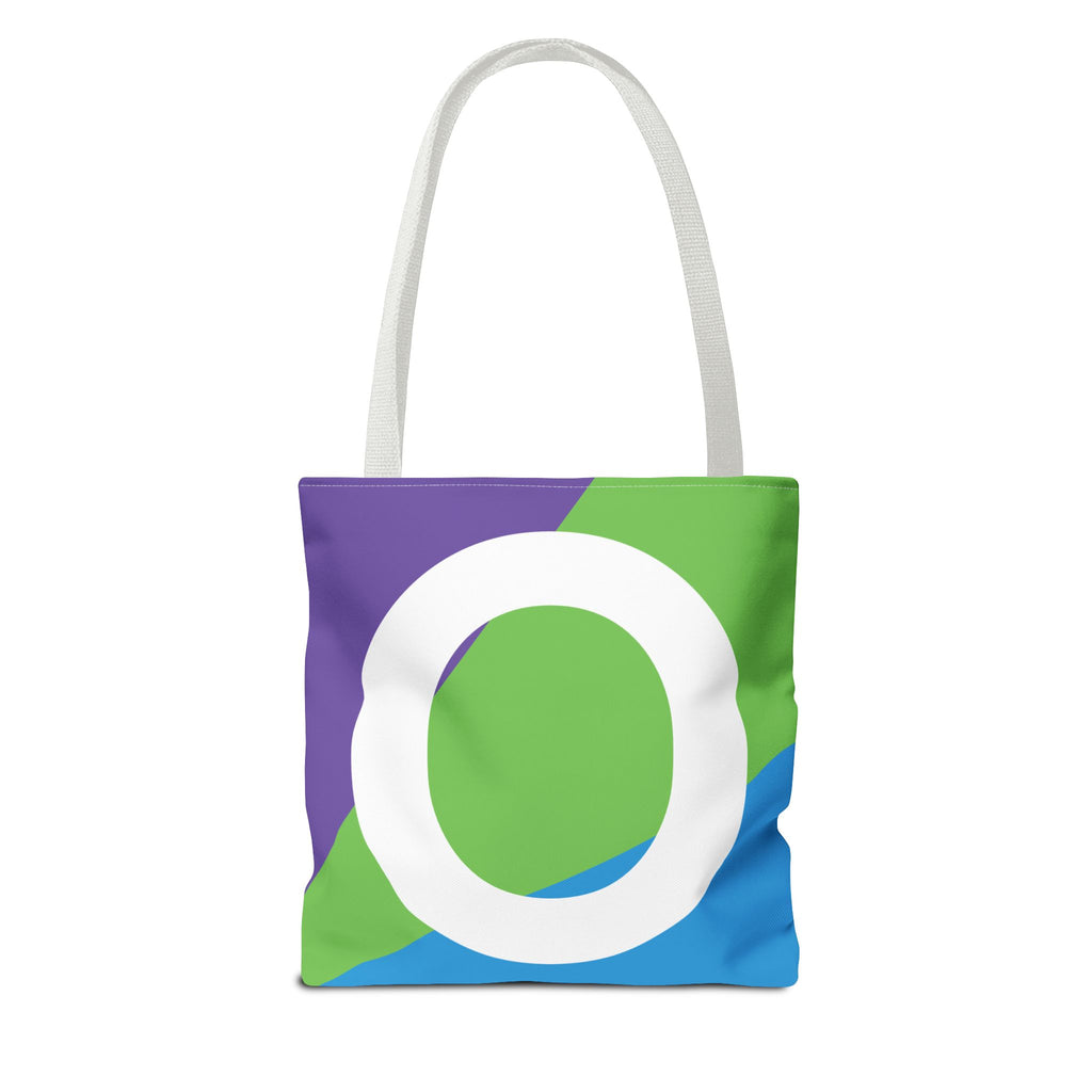 Monogram 'O' Colorblock Tote Bag — Personalized Initial O Shoulder Tote