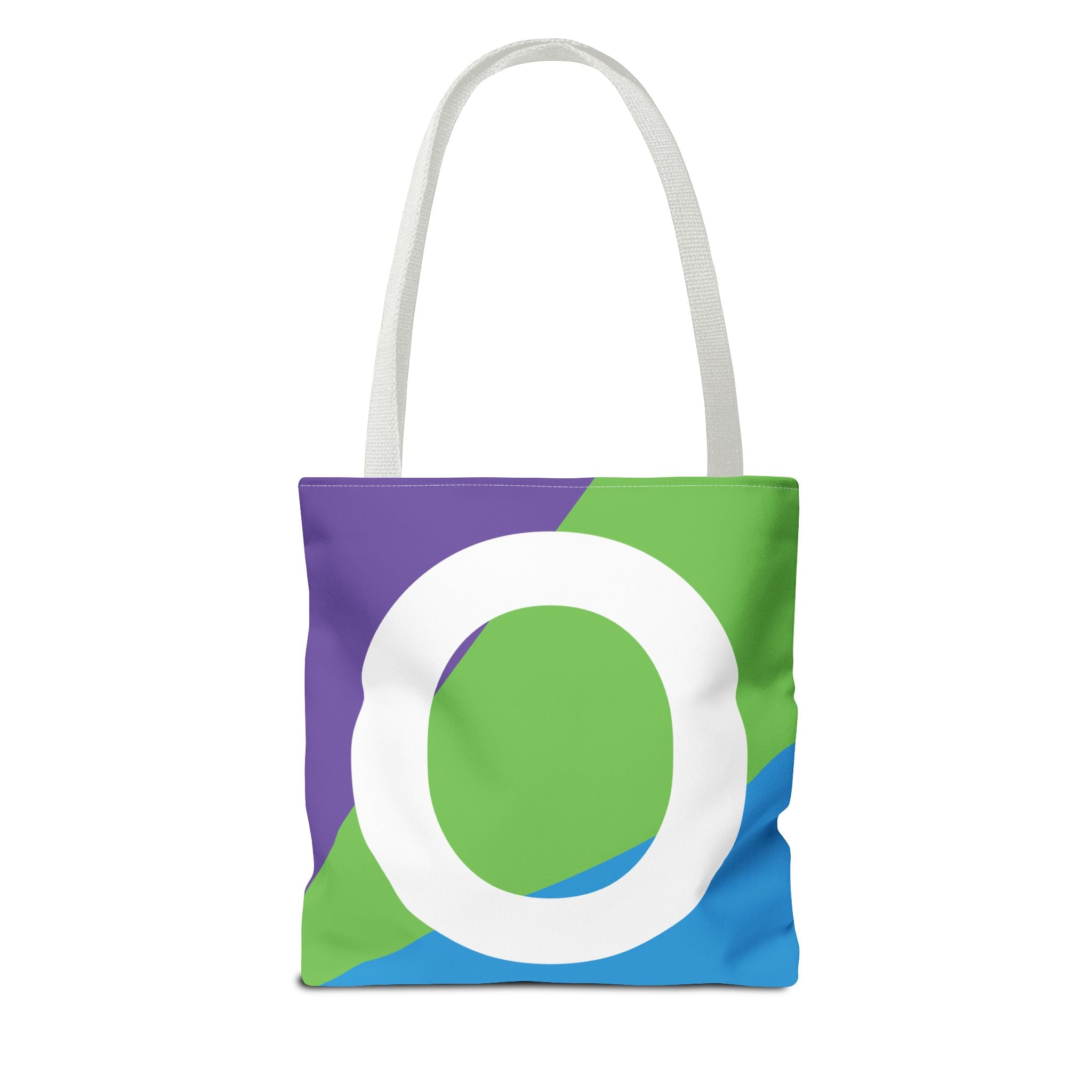 Monogram 'O' Colorblock Tote Bag — Personalized Initial O Shoulder Tote