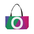 Personalized 'O' Colorblock Tote Bag — Monogram Weekender Tote